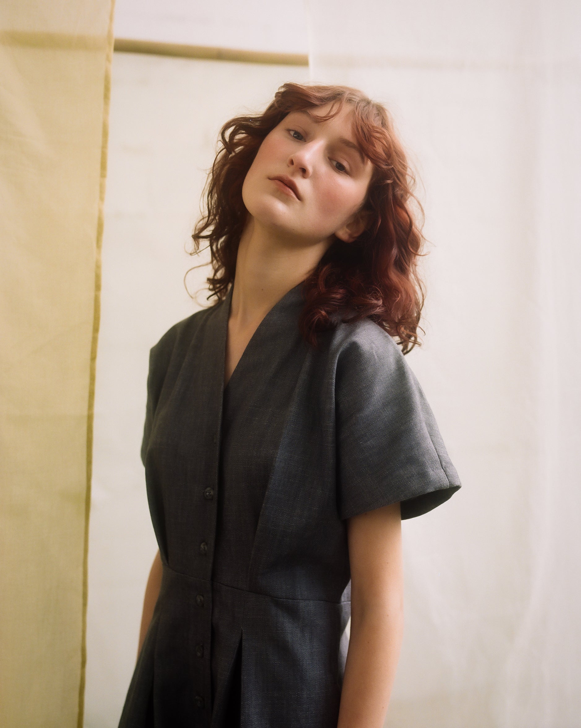 SAMPLE SALE - Emi Romper in Pebble Denim - SMALL
