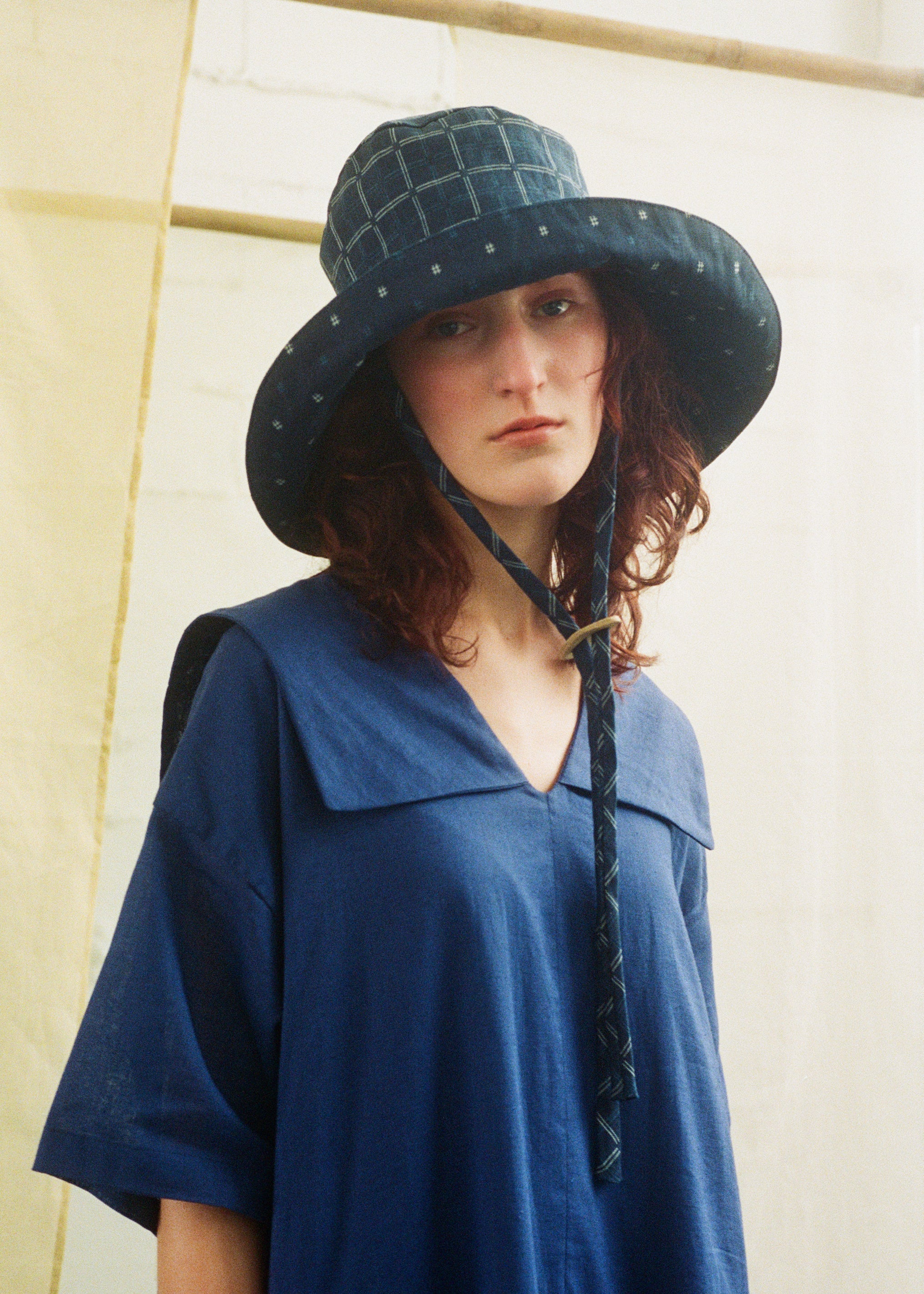 SAMPLE SALE - Sonne Hat in Kasuri Print