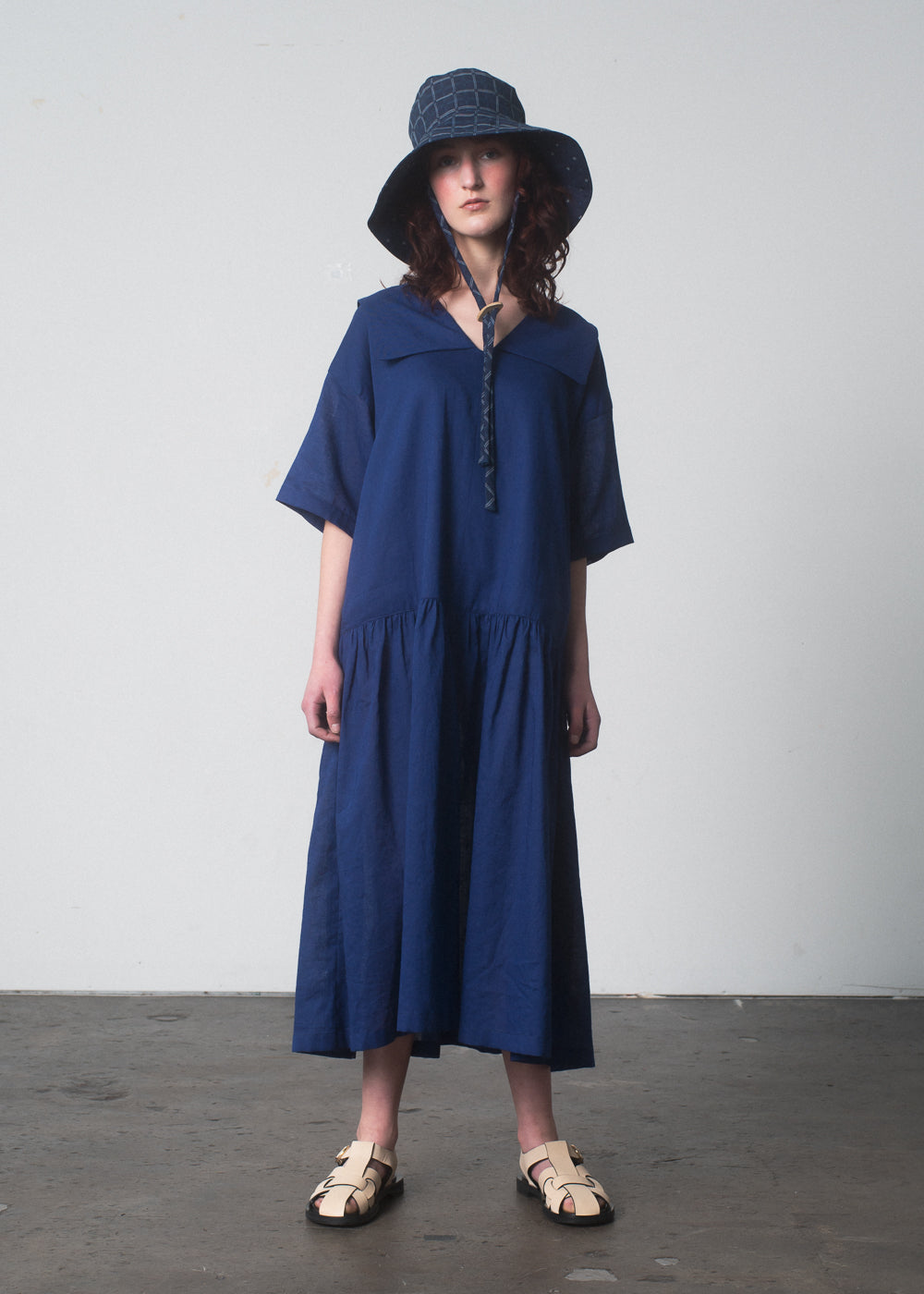 SAMPLE SALE - Sonne Hat in Kasuri Print
