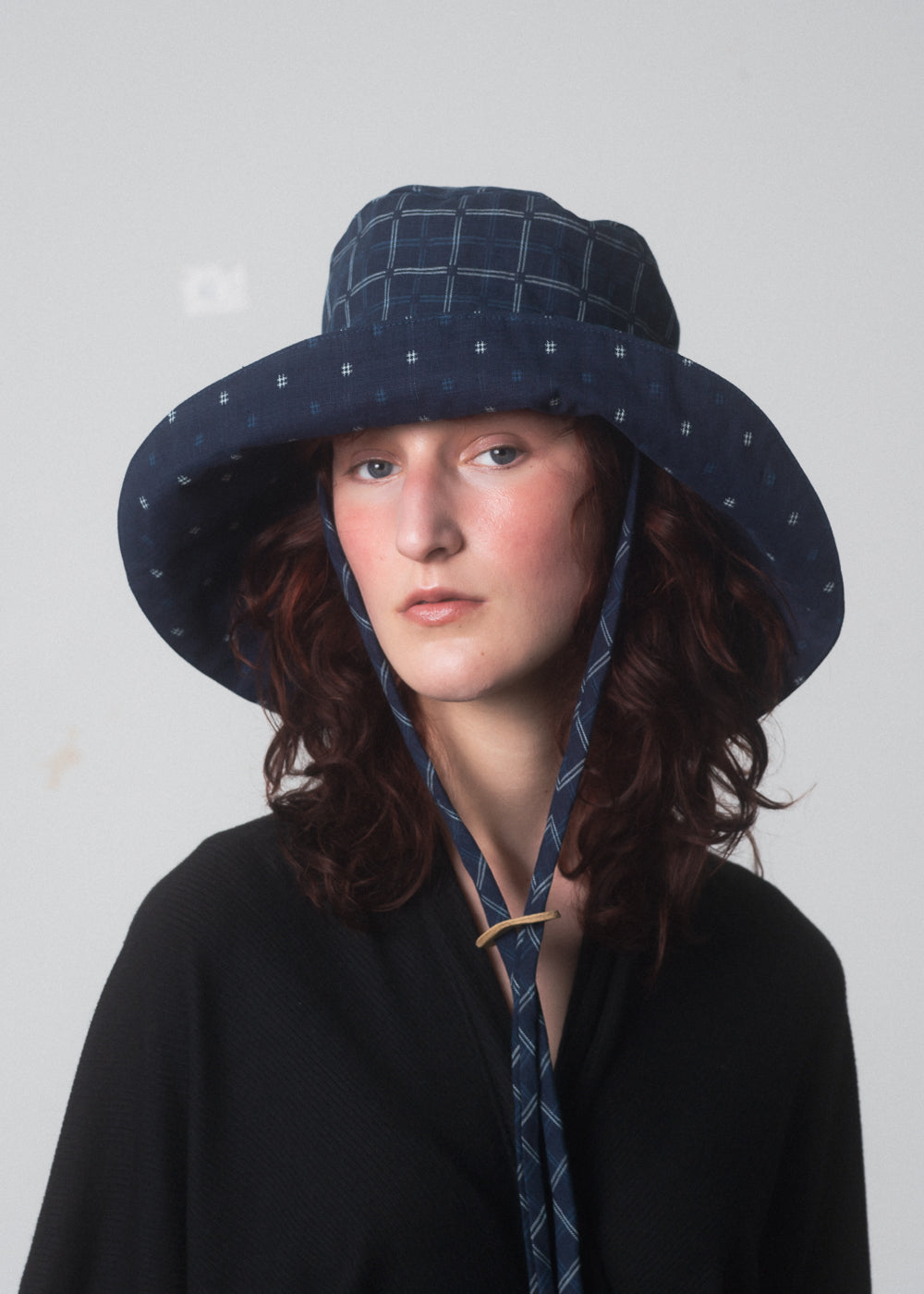 SAMPLE SALE - Sonne Hat in Kasuri Print