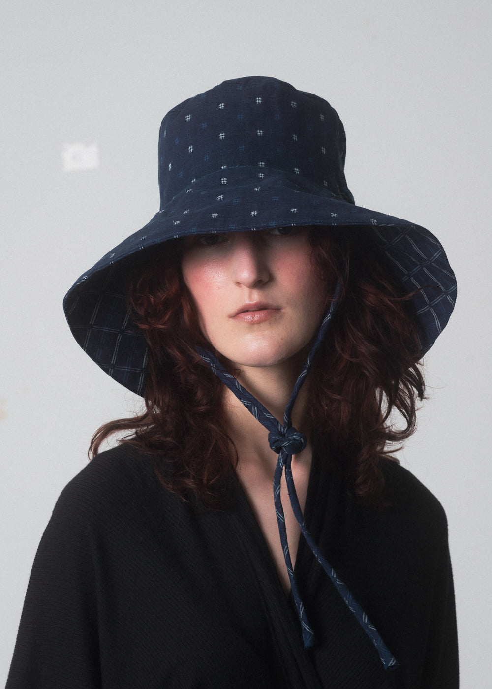 SAMPLE SALE - Sonne Hat in Kasuri Print