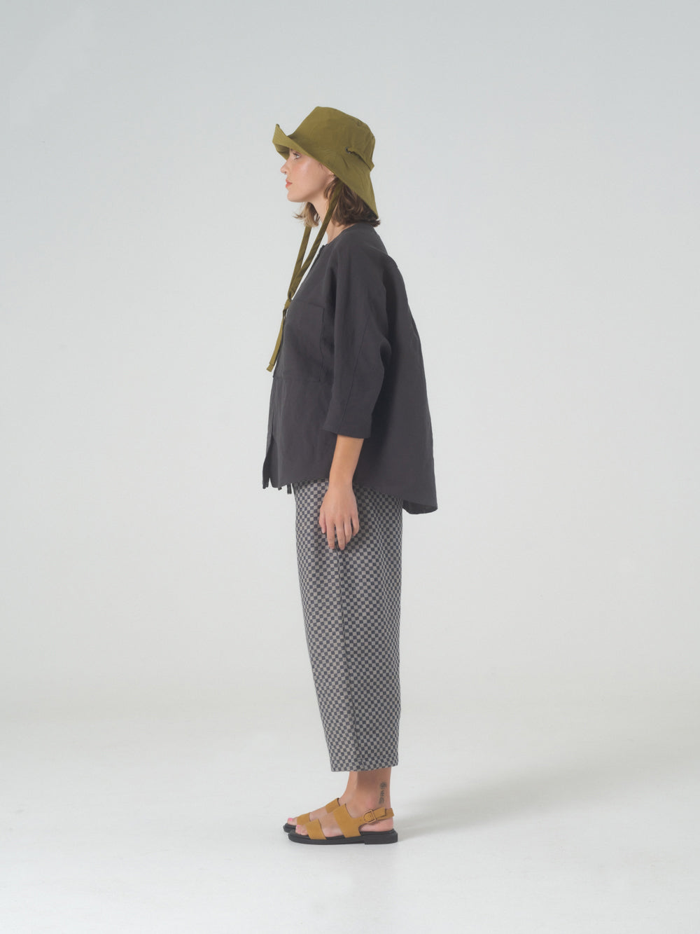 SAMPLE SALE - Hilma Top in Charcoal - SMALL
