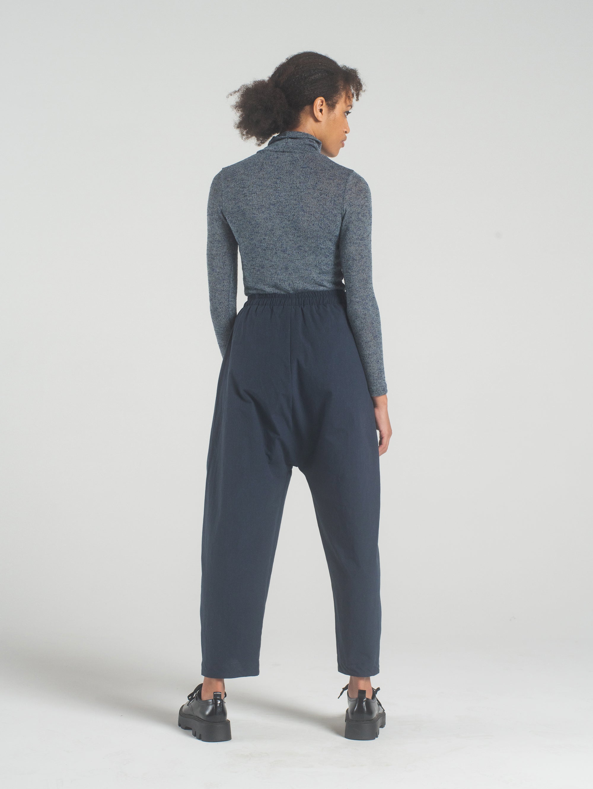 SAMPLE SALE - Nuria Pant in Navy - SMALL / STANDARD