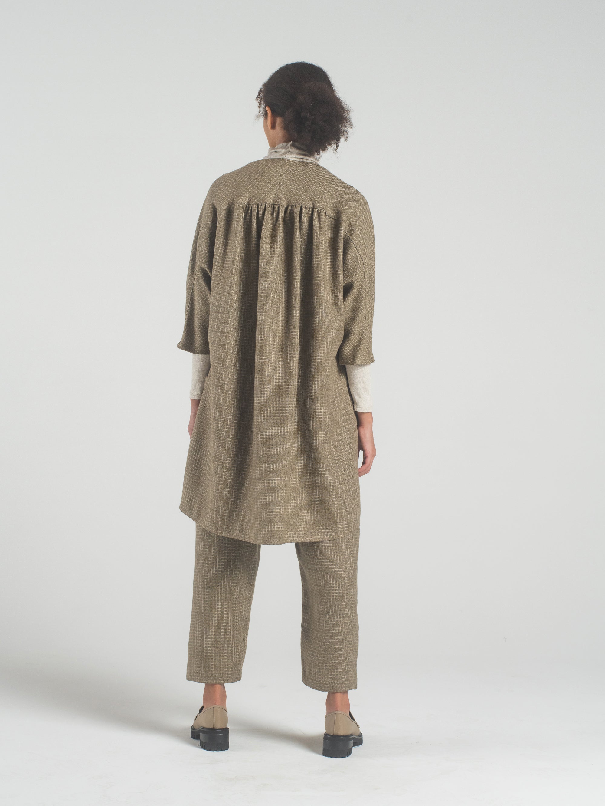 SAMPLE SALE - Hilma Tunic in Camel Check - SMALL