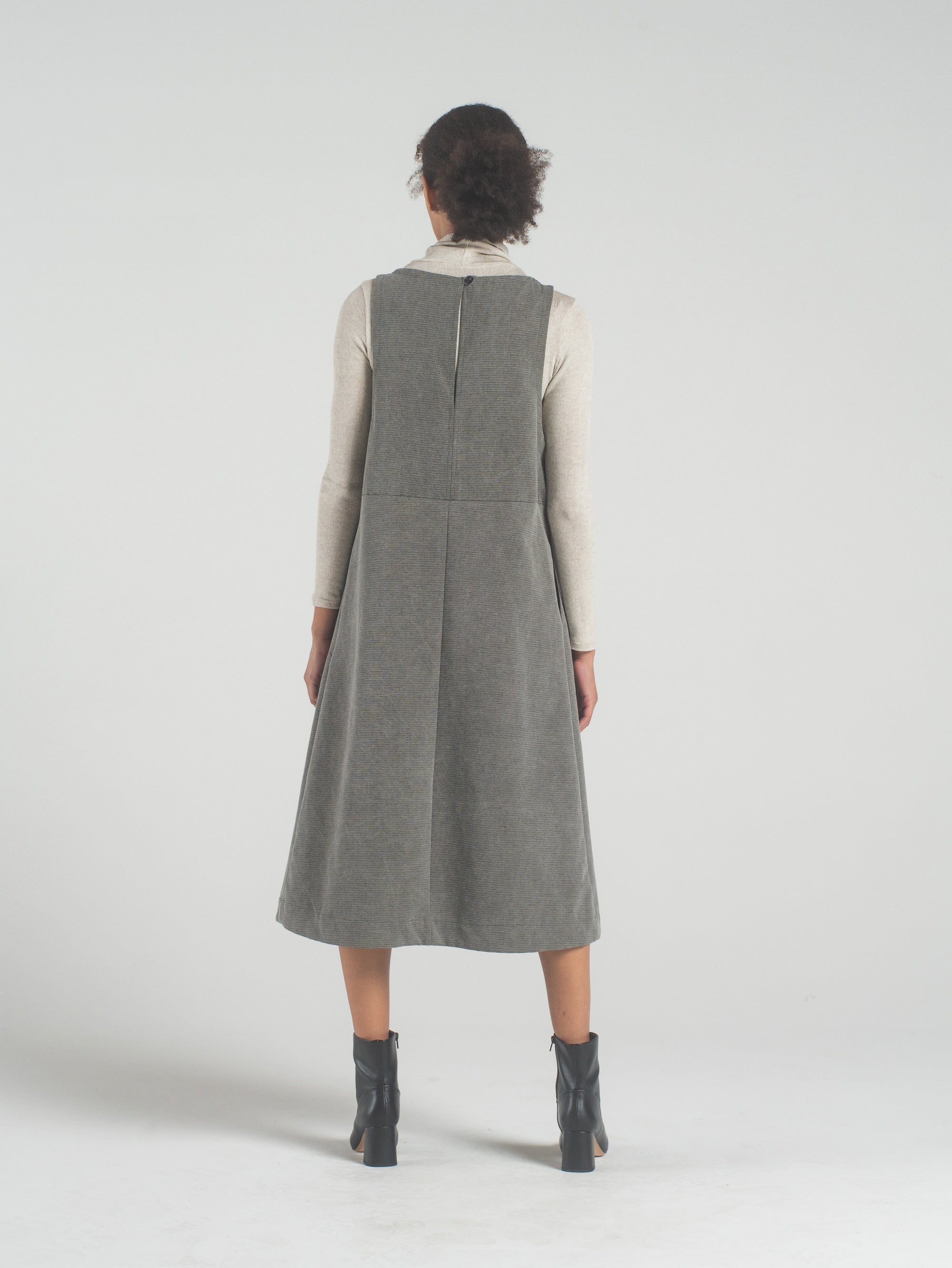 SAMPLE SALE - Marieke Dress in Graphite - SMALL/MEDIUM