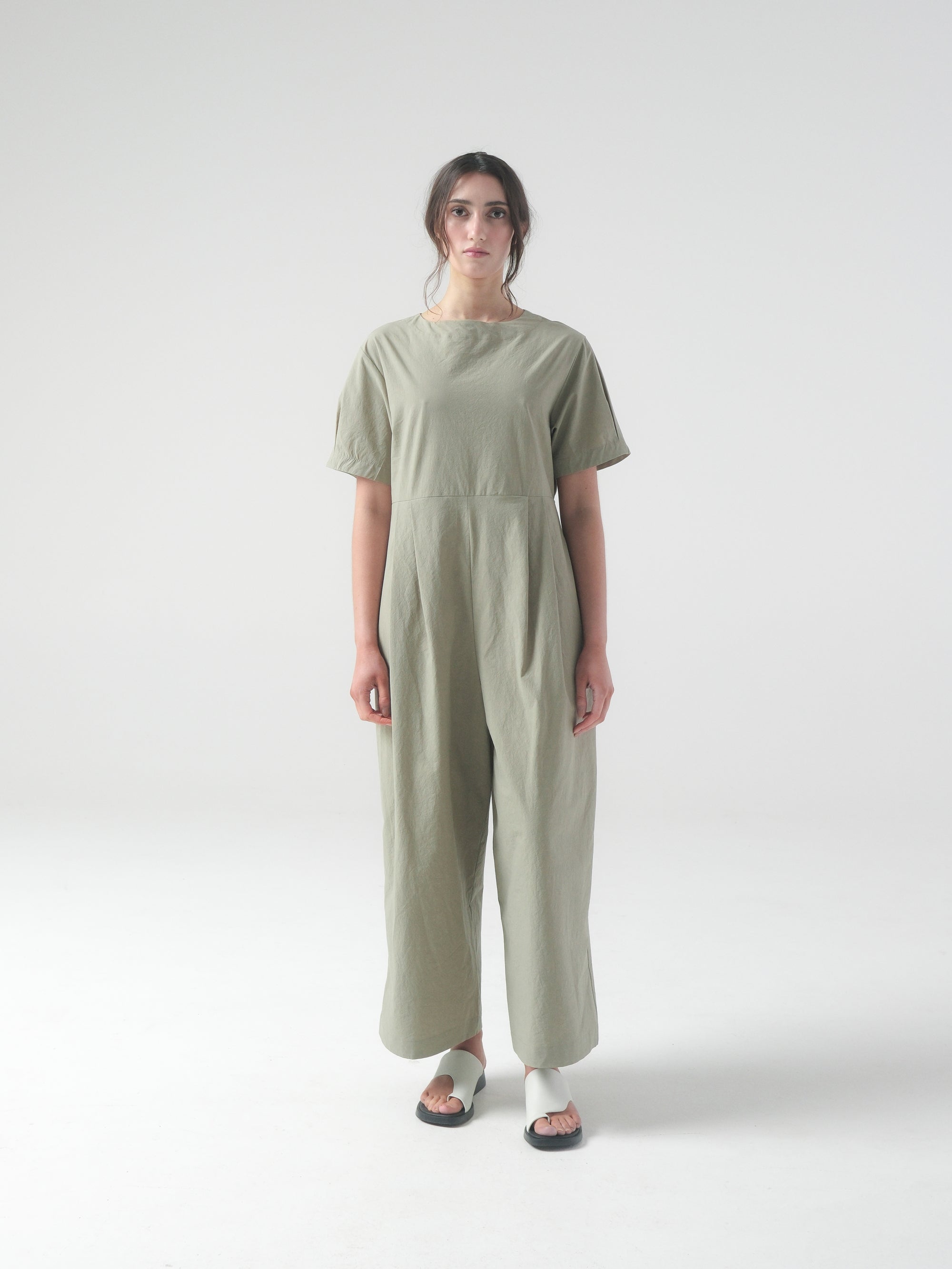 SAMPLE SALE - Milou Jumpsuit in Sage - SMALL / STANDARD
