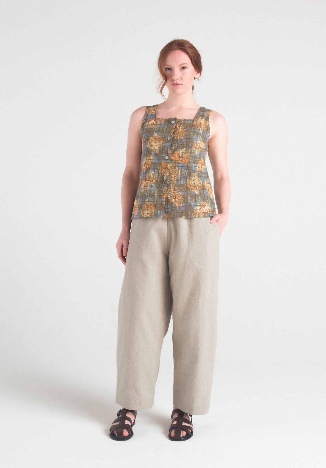 Nuria Barrel Pant in Sagebrush Denim