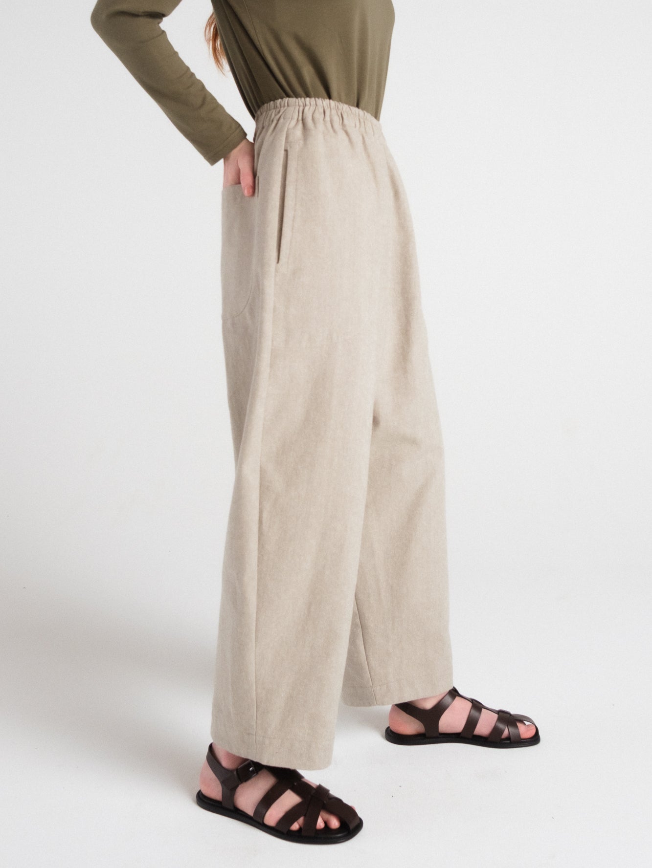 Nuria Barrel Pant in Sagebrush Denim