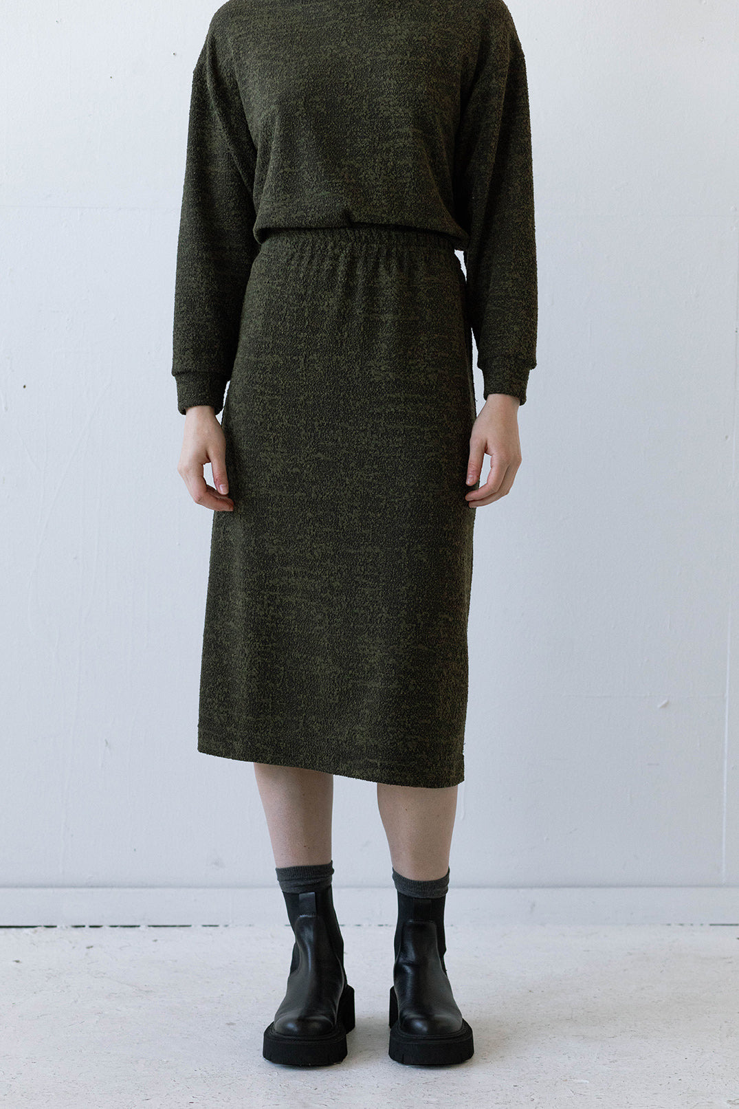 Bryn Skirt in Moss Marl