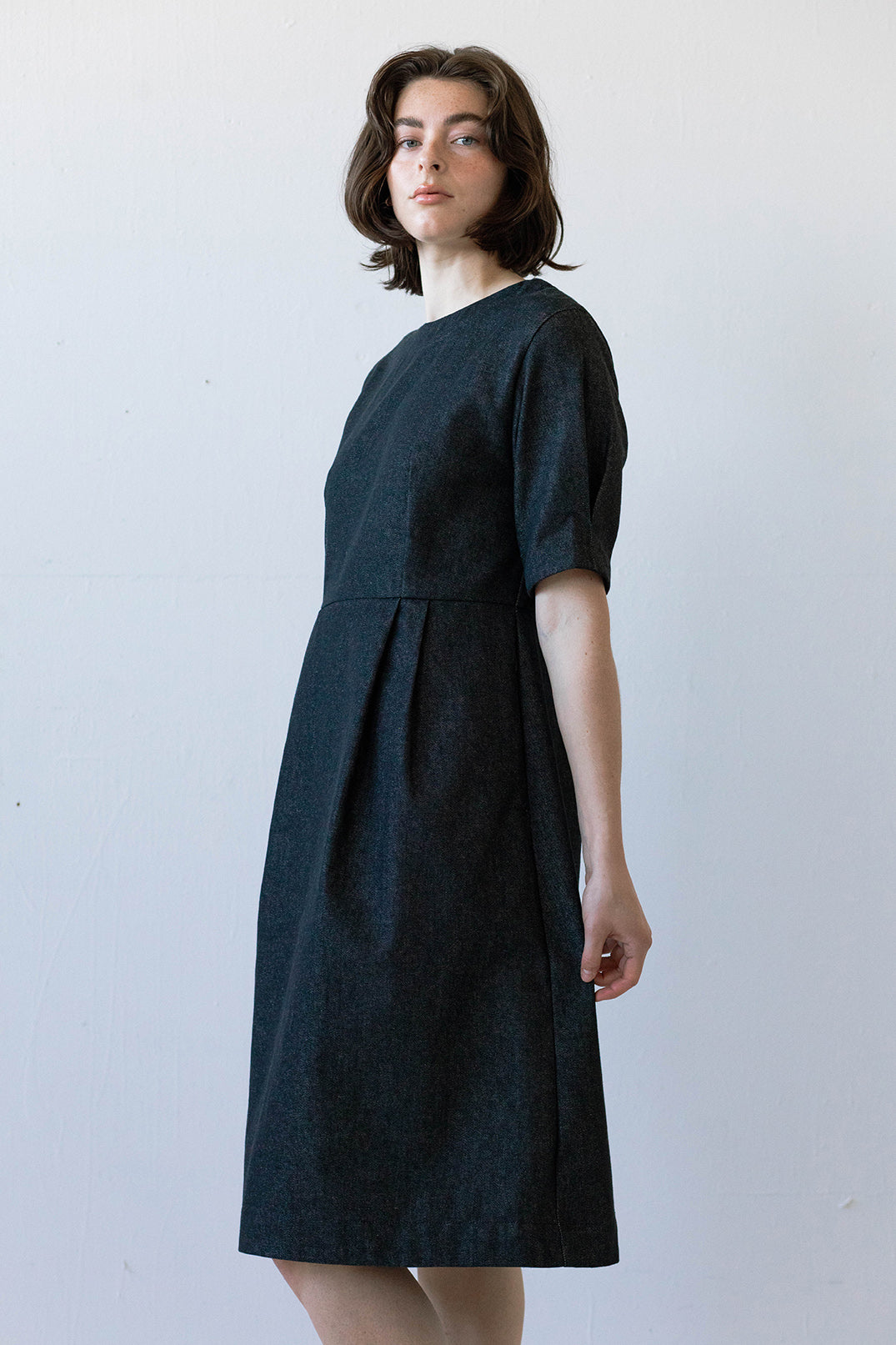 Milou Dress in Black Denim