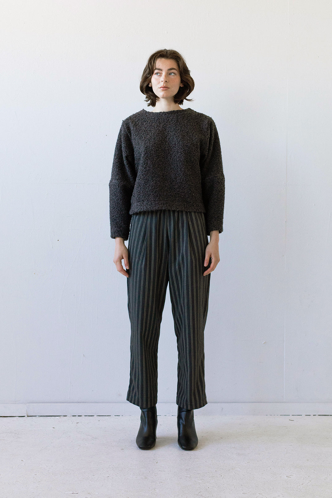 Winn Pant in Charcoal Pinstripe