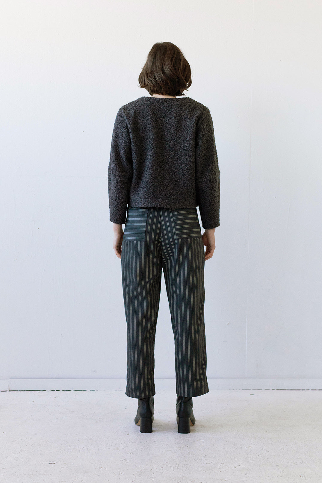 Winn Pant in Charcoal Pinstripe