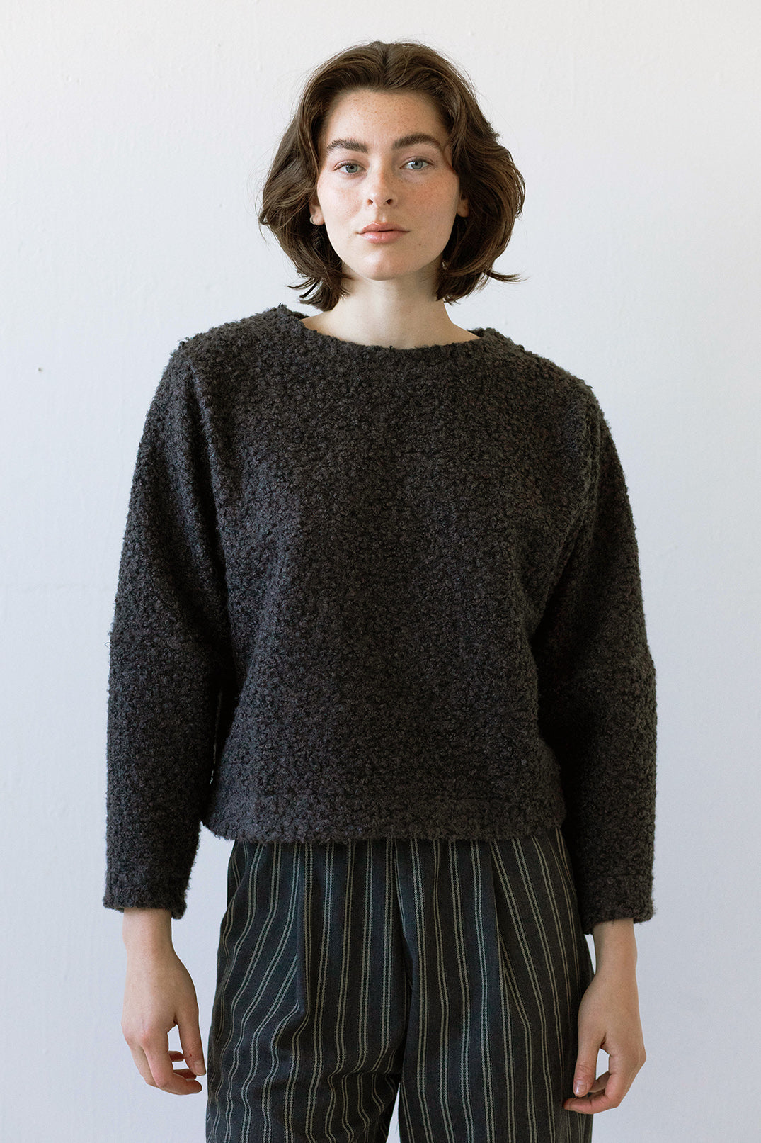 Sacha Sweater in Graphite Boucle