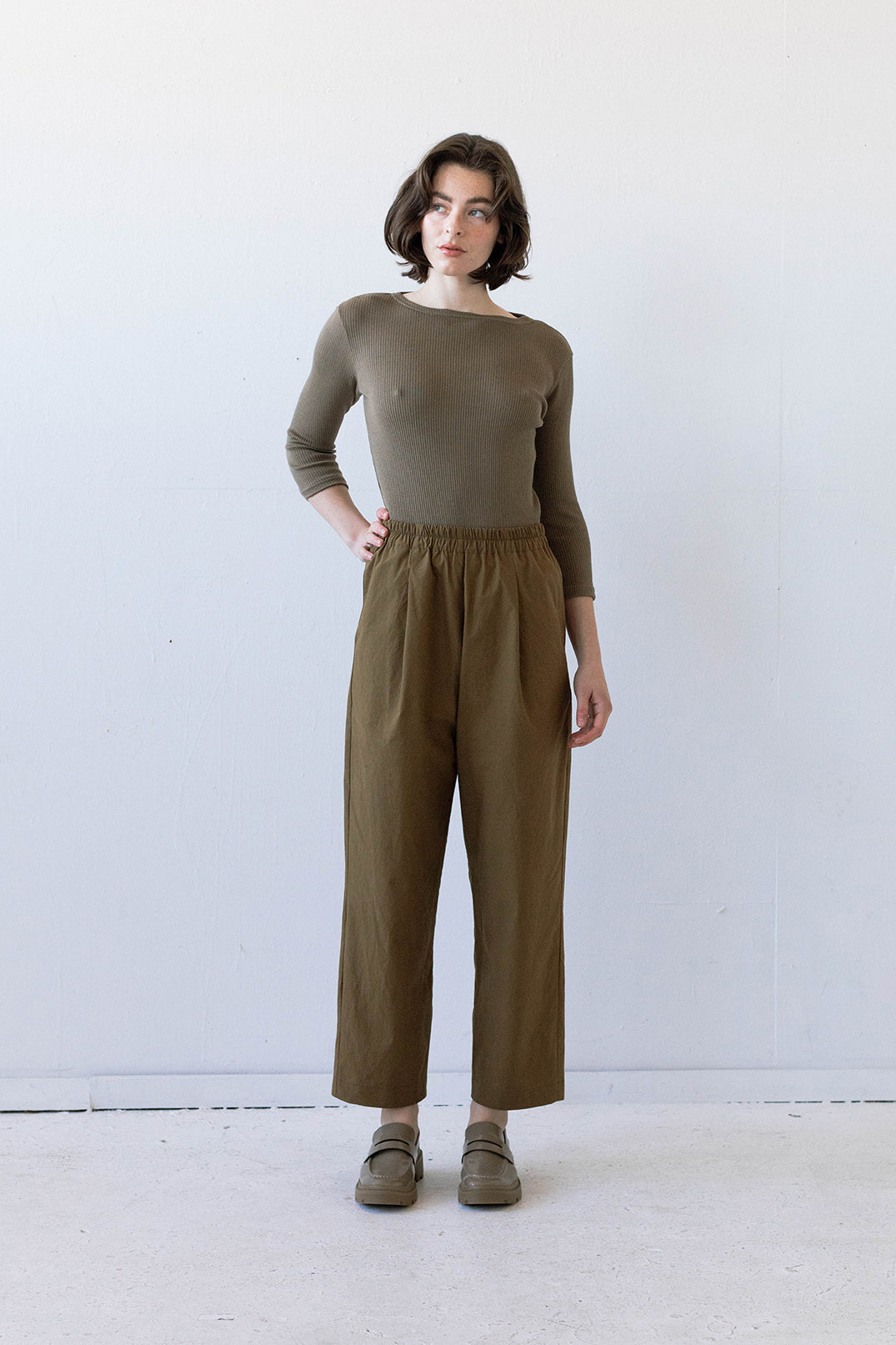 Winn Pant in Sepia Poplin