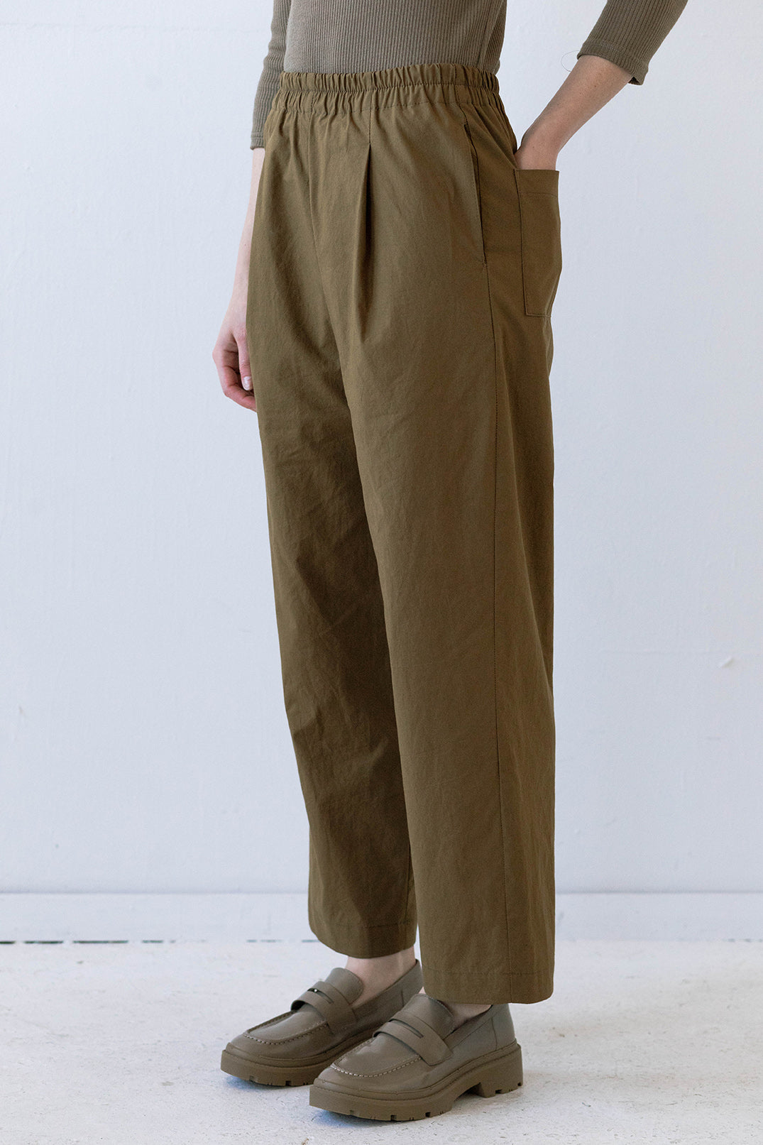 Winn Pant in Sepia Poplin