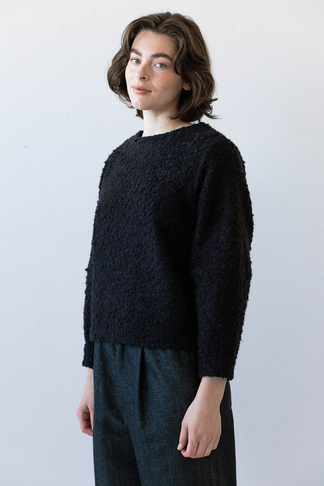 Sacha Sweater in Black Boucle