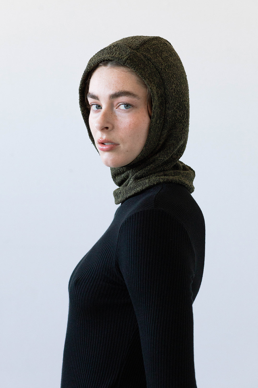 Lumi Balaclava in Moss Marl