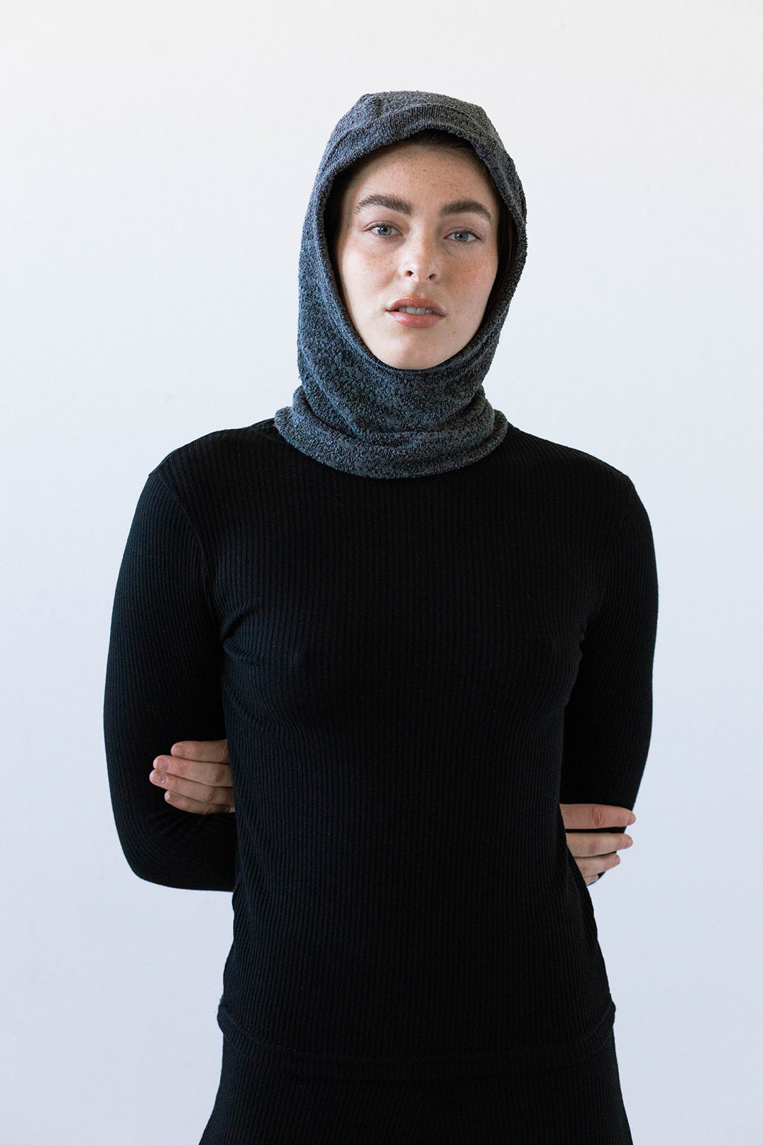 Lumi Balaclava in Charcoal Marl