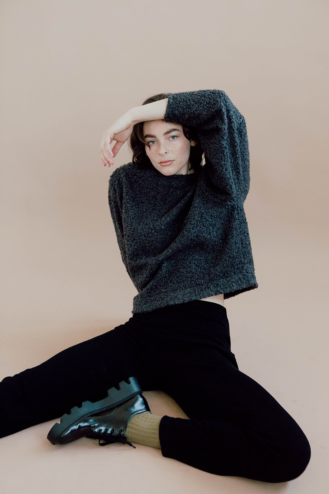 Sacha Sweater in Graphite Boucle
