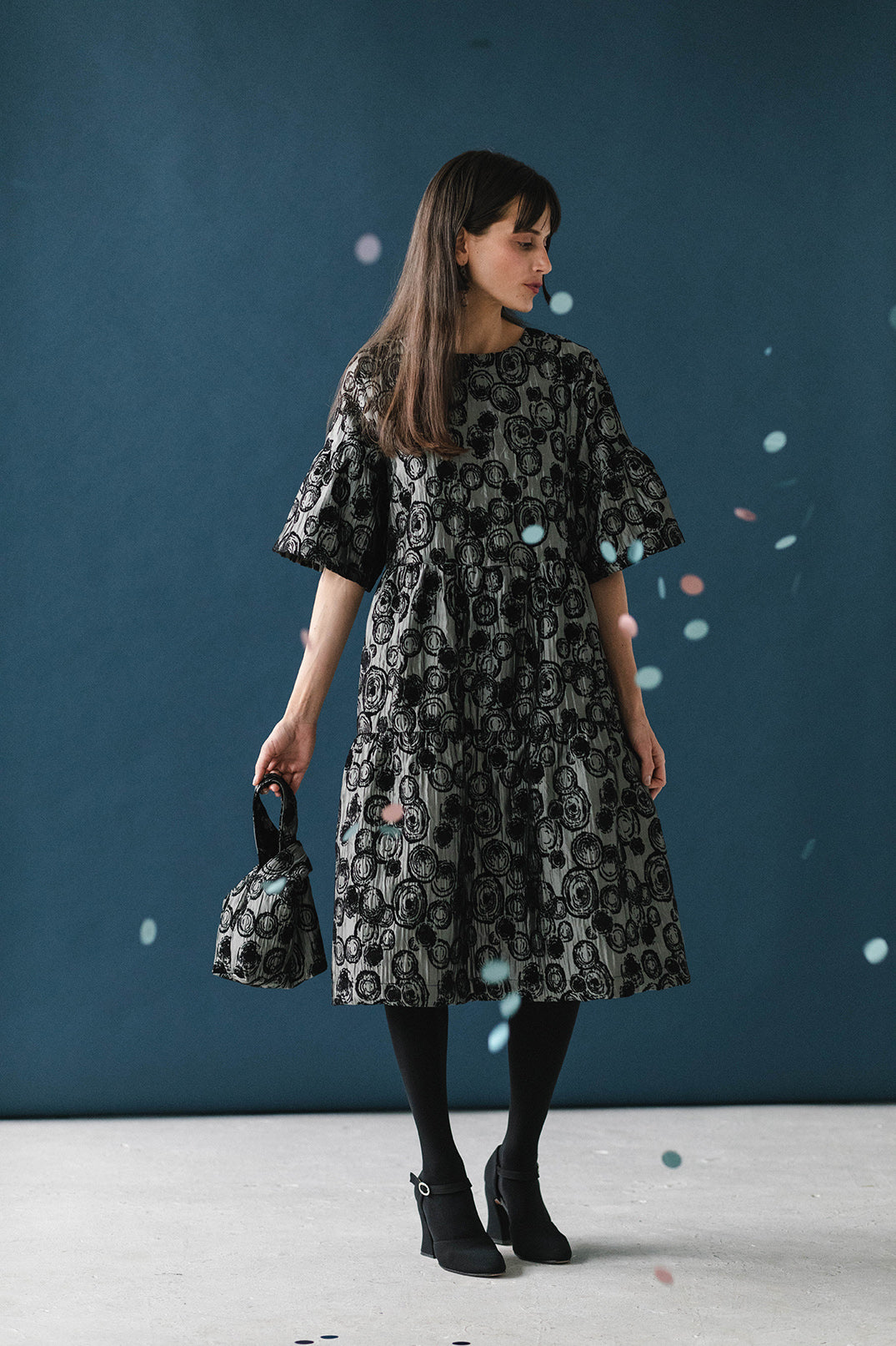 Artemis Dress in Stardust Jacquard