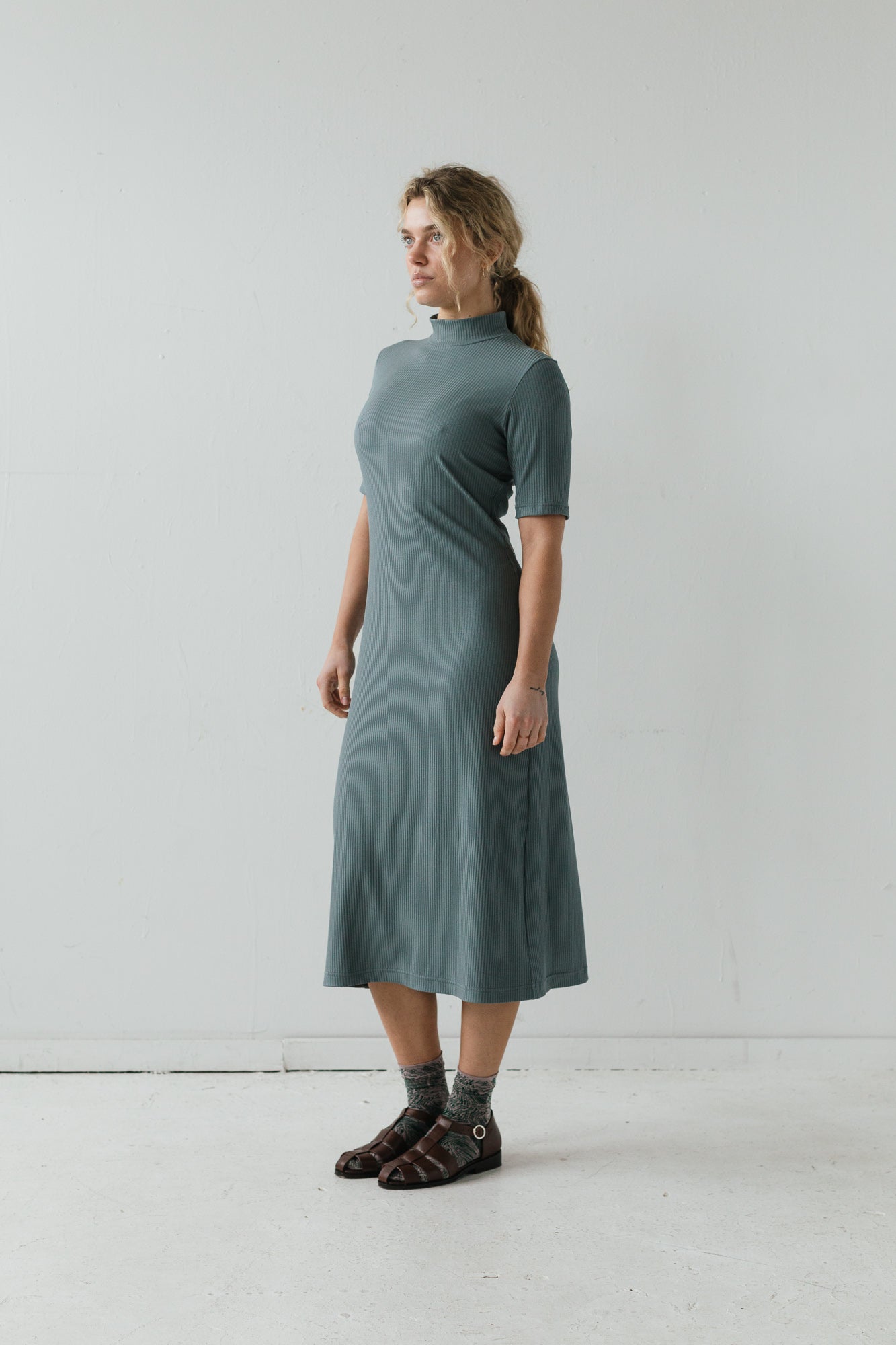 Mika Dress in Dusty Blue