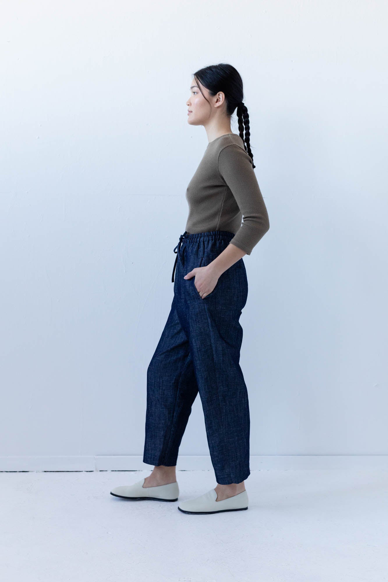 Nuria Pant in Linen Denim