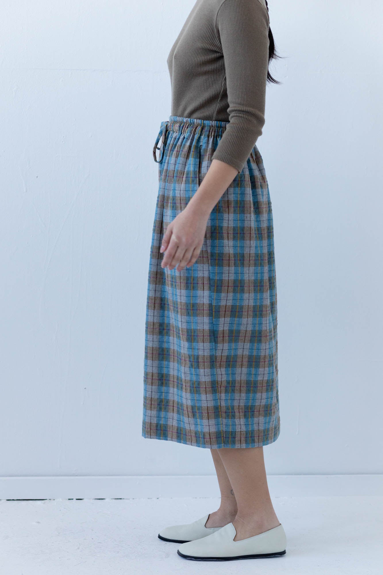 Isla Skirt in Teal Plaid