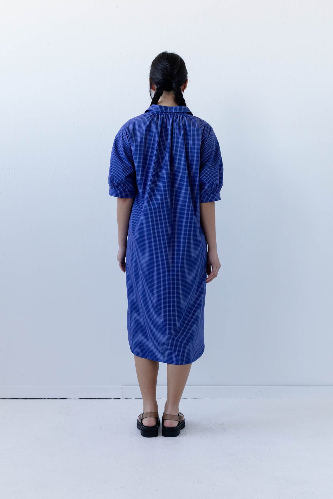 Arden Shirtdress in Blueberry Tattersall