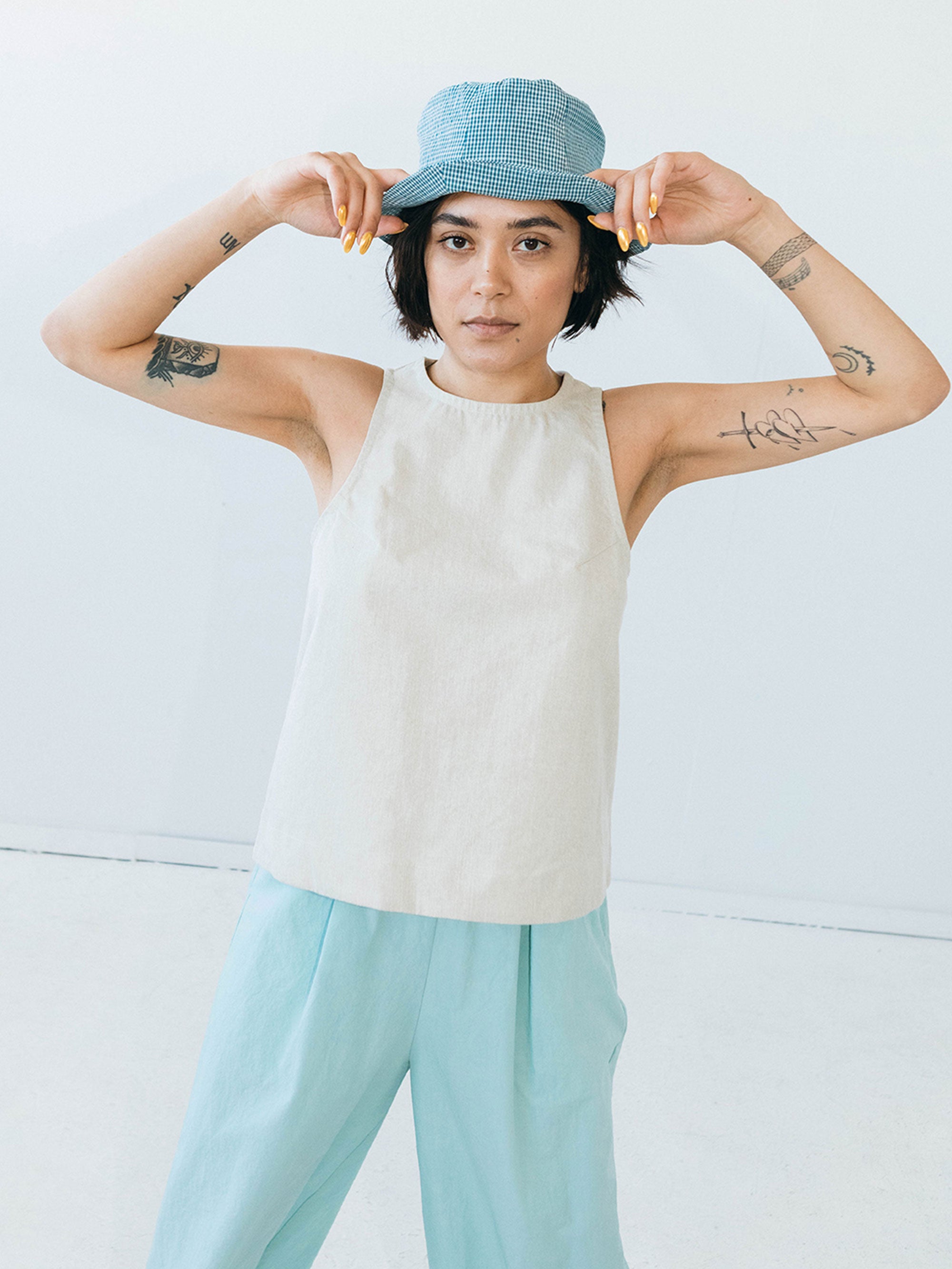 Clio Tank in Natural Twill