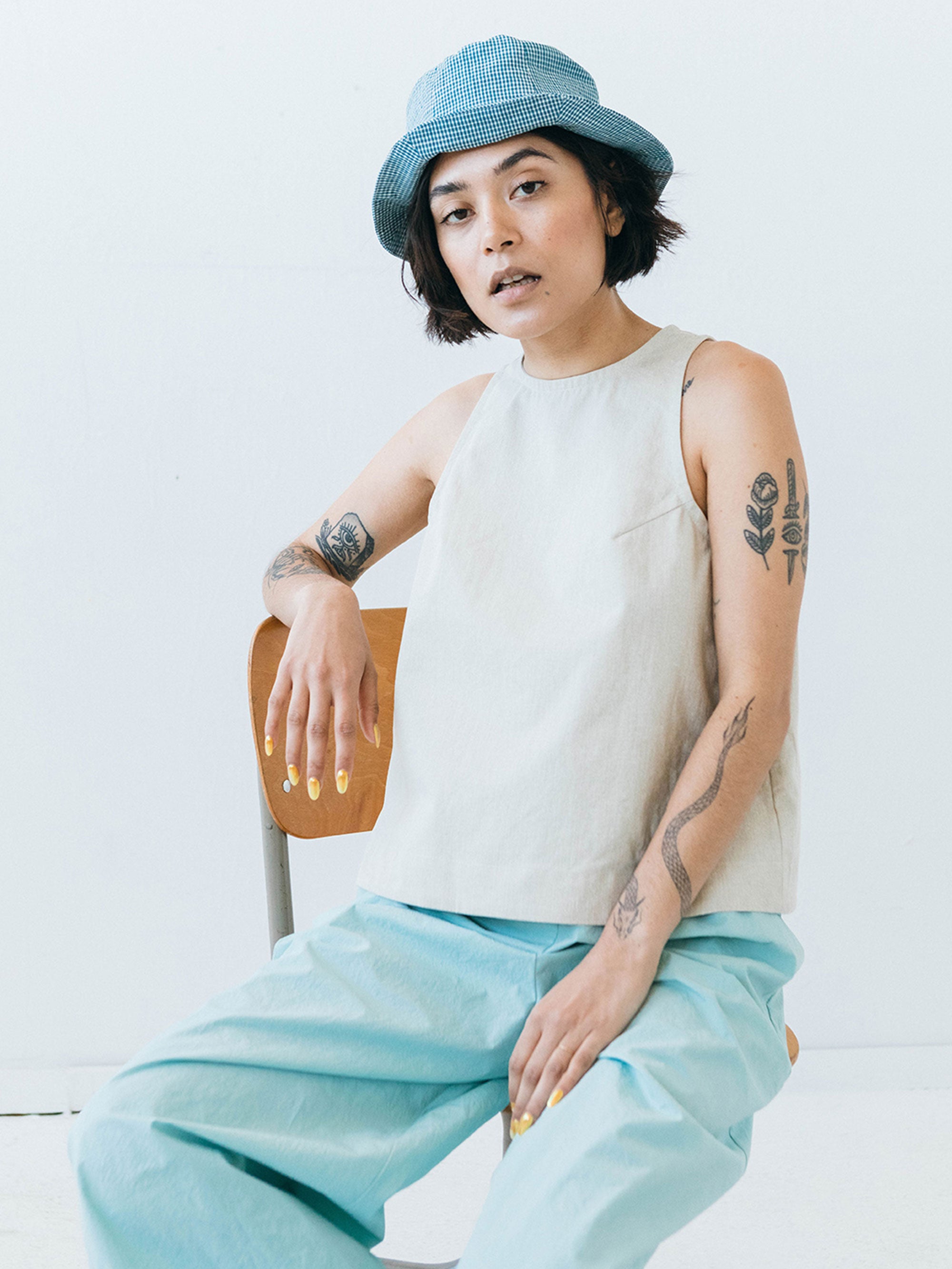 Clio Tank in Natural Twill