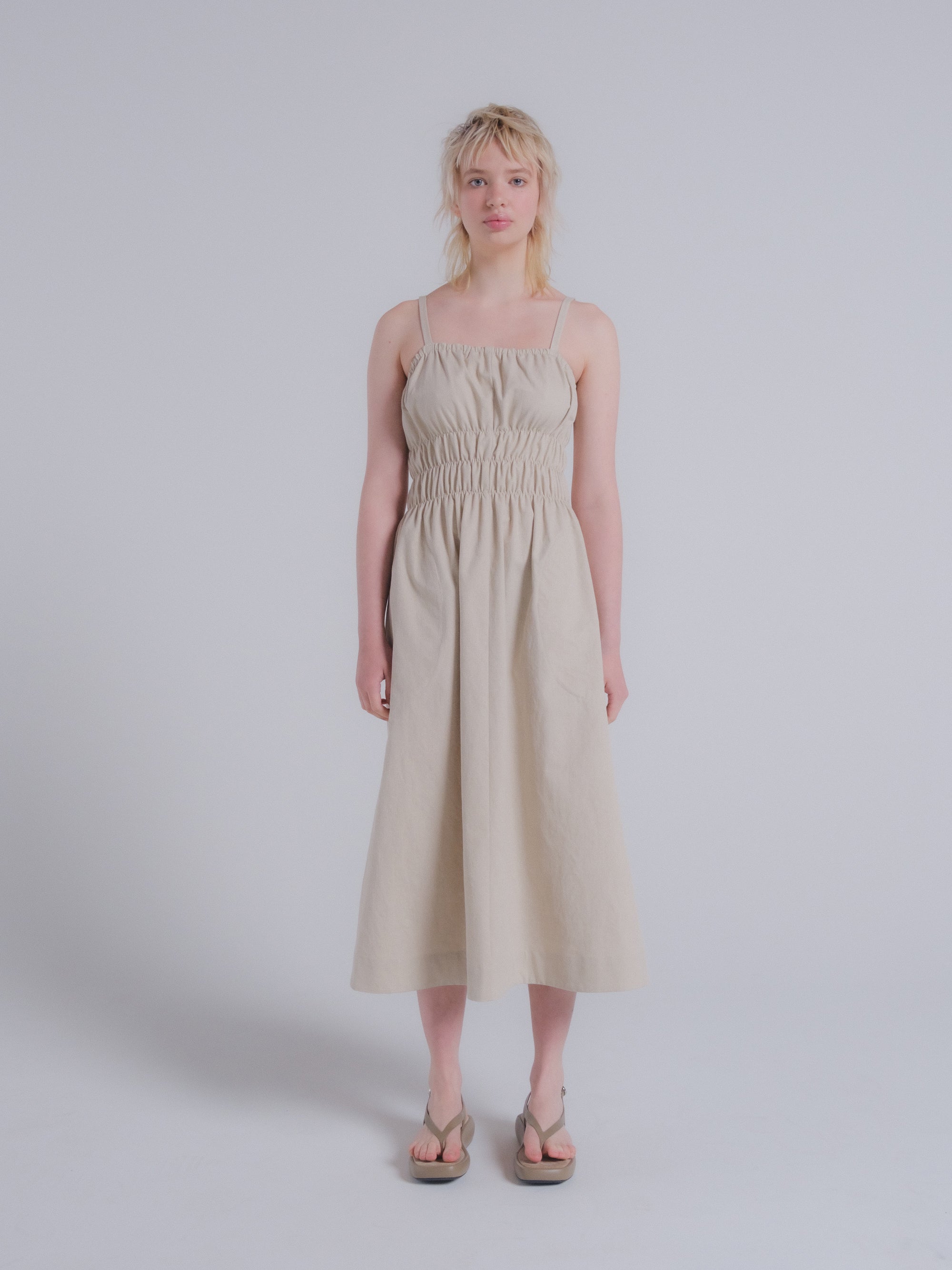 Verano Dress in Natural Twill