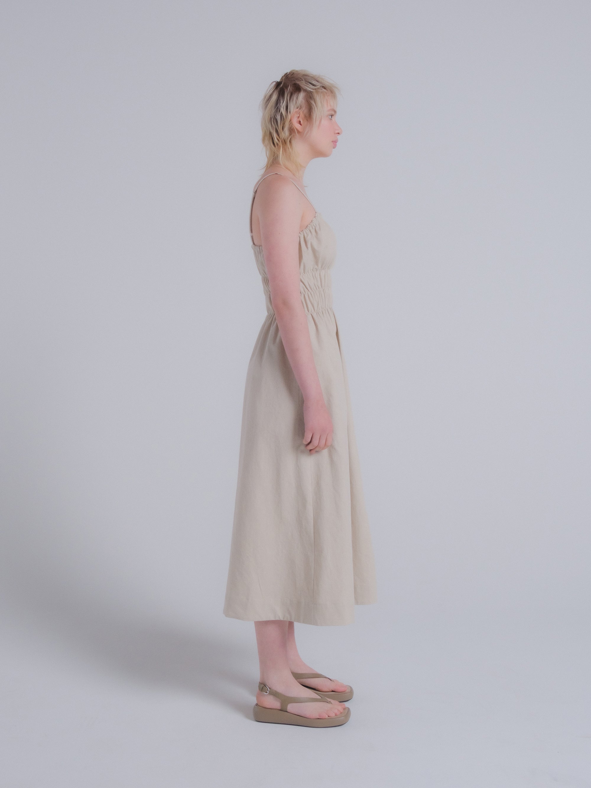 Verano Dress in Natural Twill