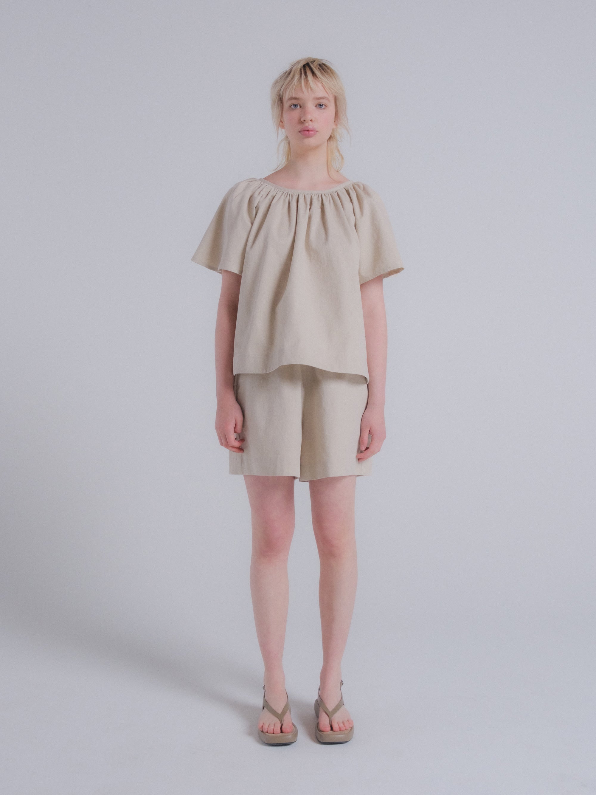 Prisca Top in Natural Twill