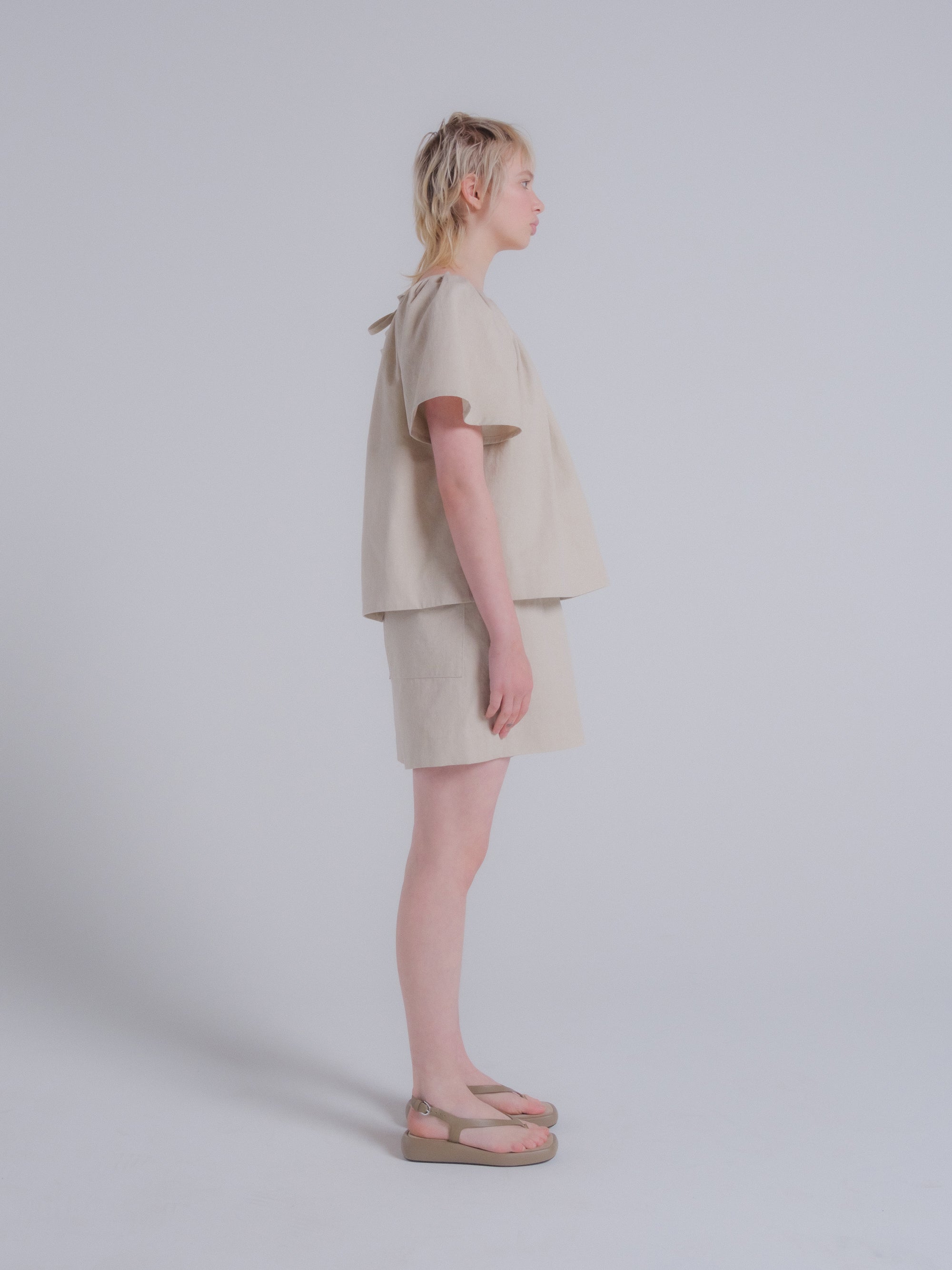 Prisca Top in Natural Twill