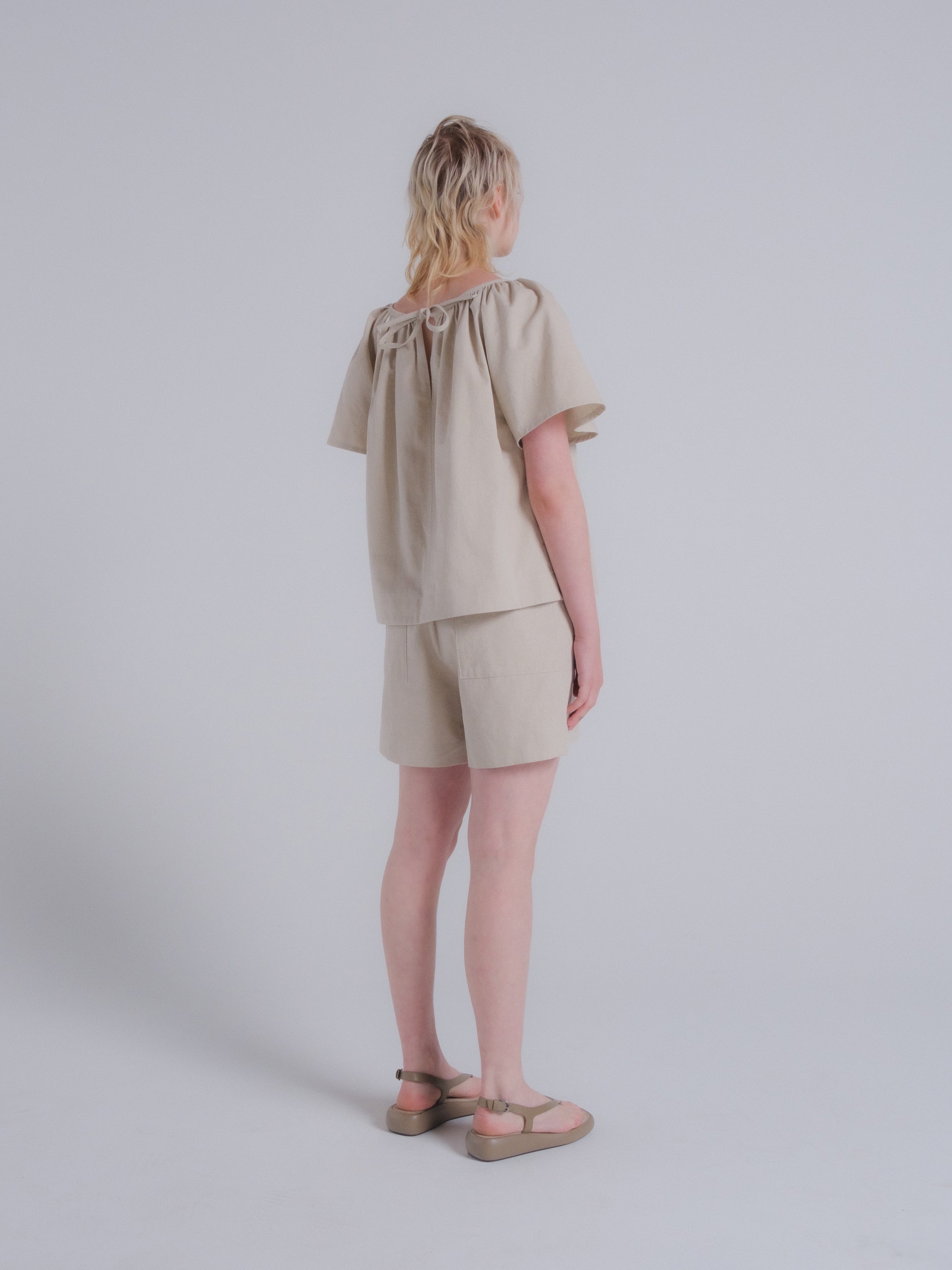 Prisca Top in Natural Twill