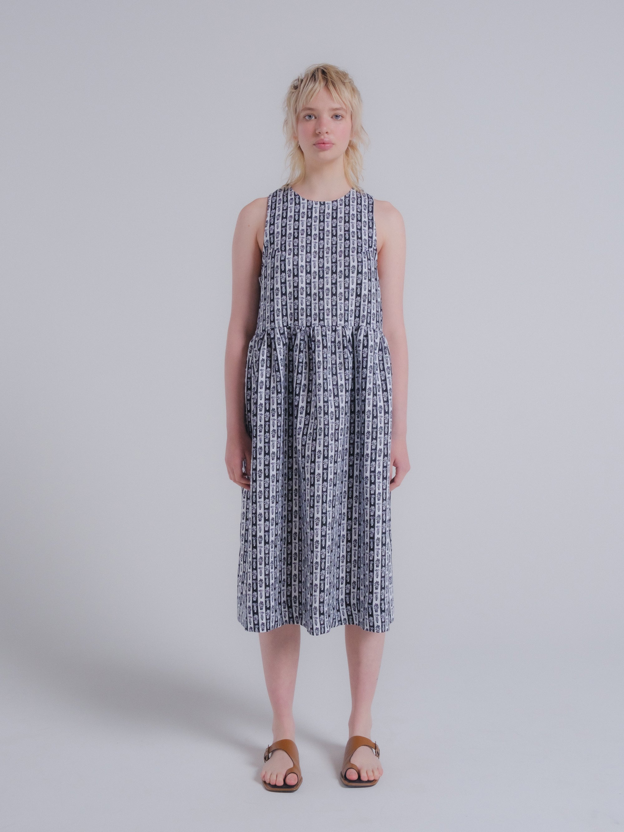 Mercato Dress in Plant Stripe