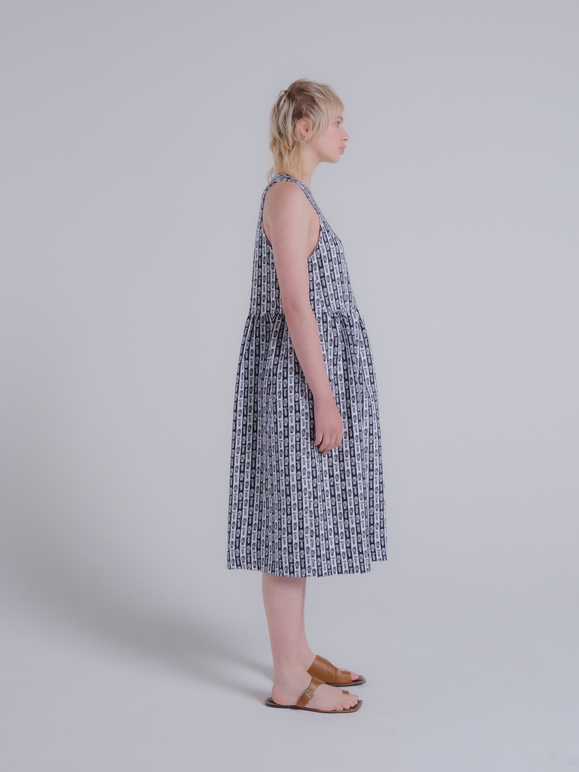 Mercato Dress in Plant Stripe