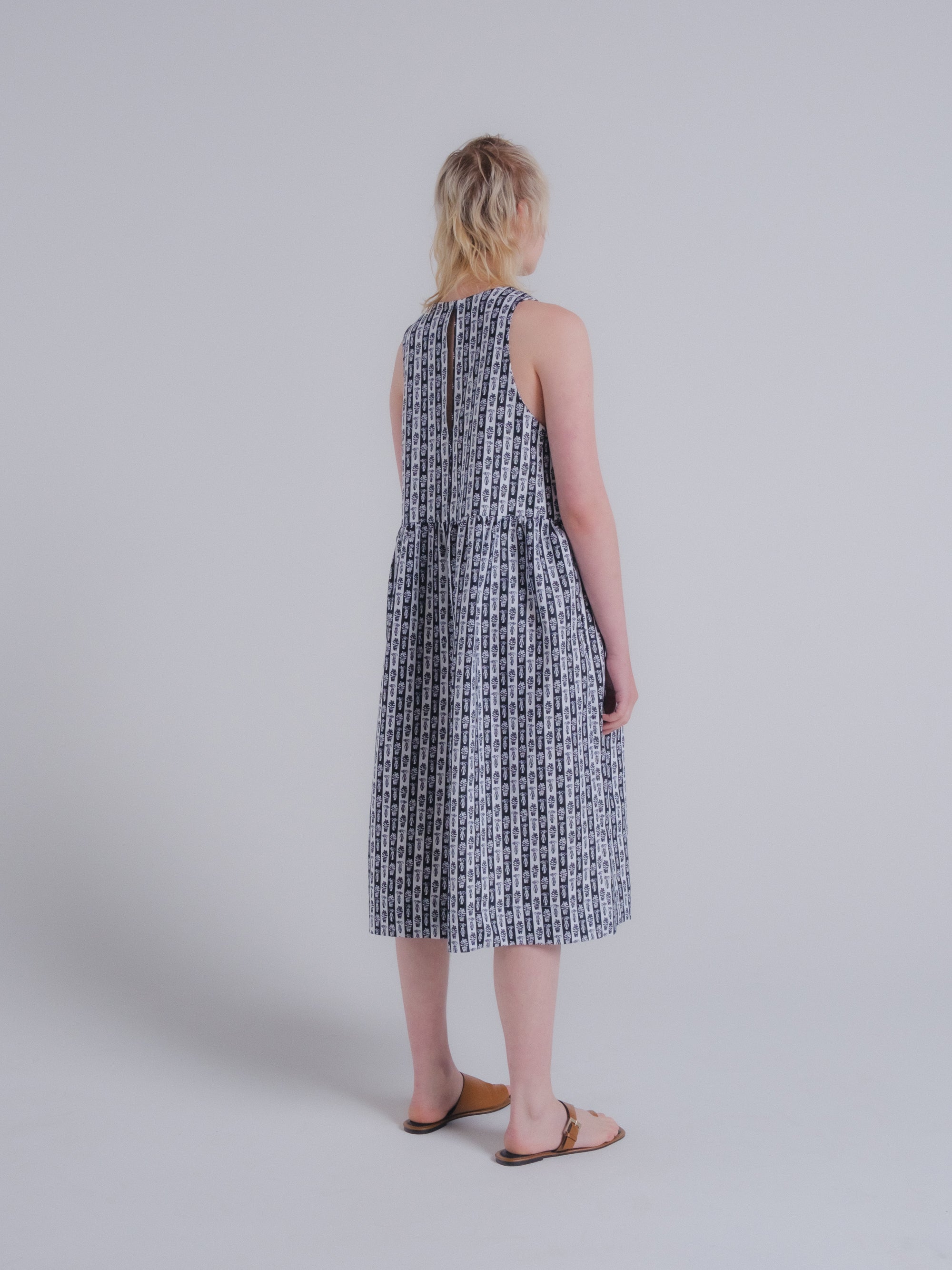 Mercato Dress in Plant Stripe