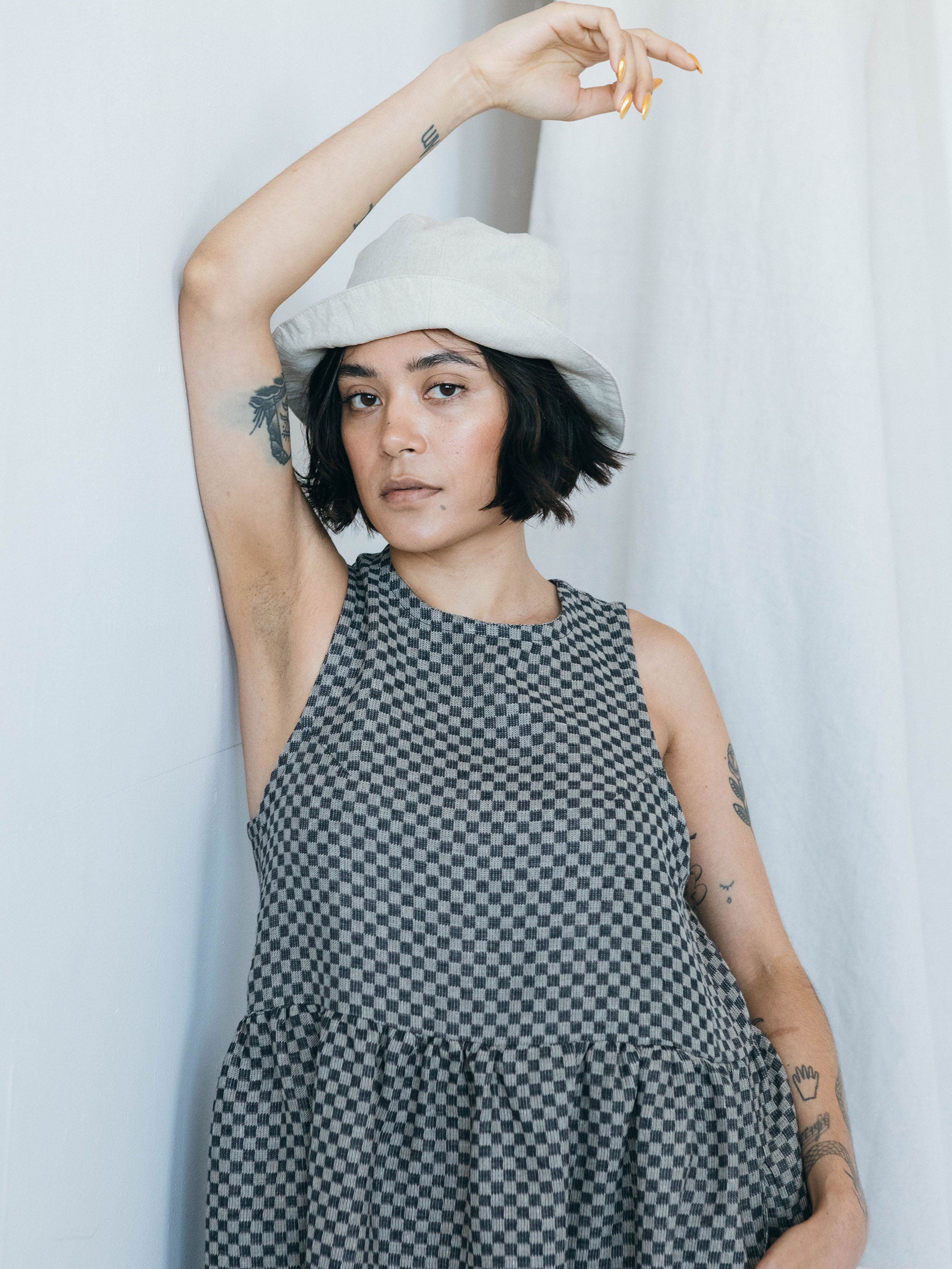 Tulip Hat in Natural Twill