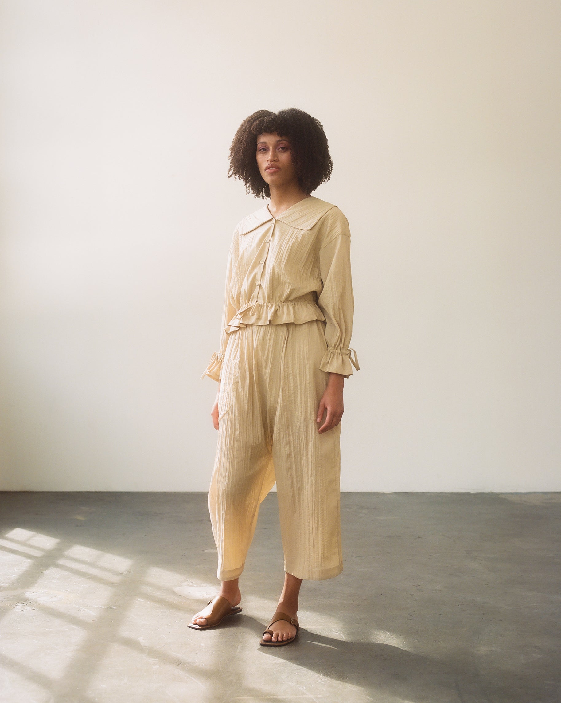 SAMPLE SALE - Nuria Pant in Sand - SMALL