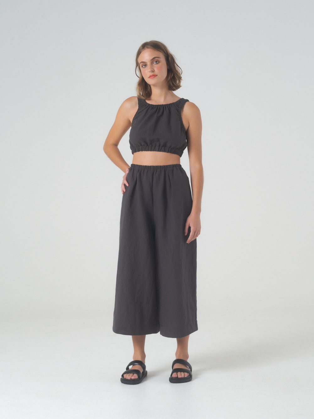 SAMPLE SALE - Soleil Tank in Charcoal - SMALL