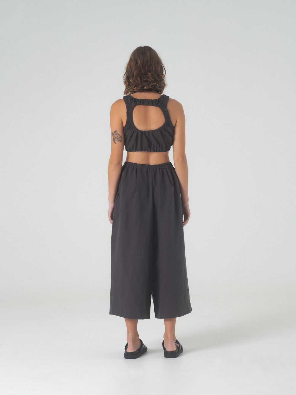 SAMPLE SALE - Dylan Culotte in Charcoal - SMALL