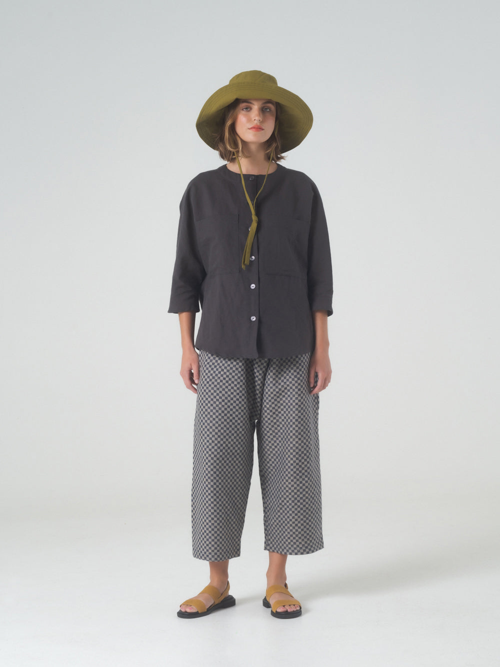 SAMPLE SALE - Hilma Top in Charcoal - SMALL
