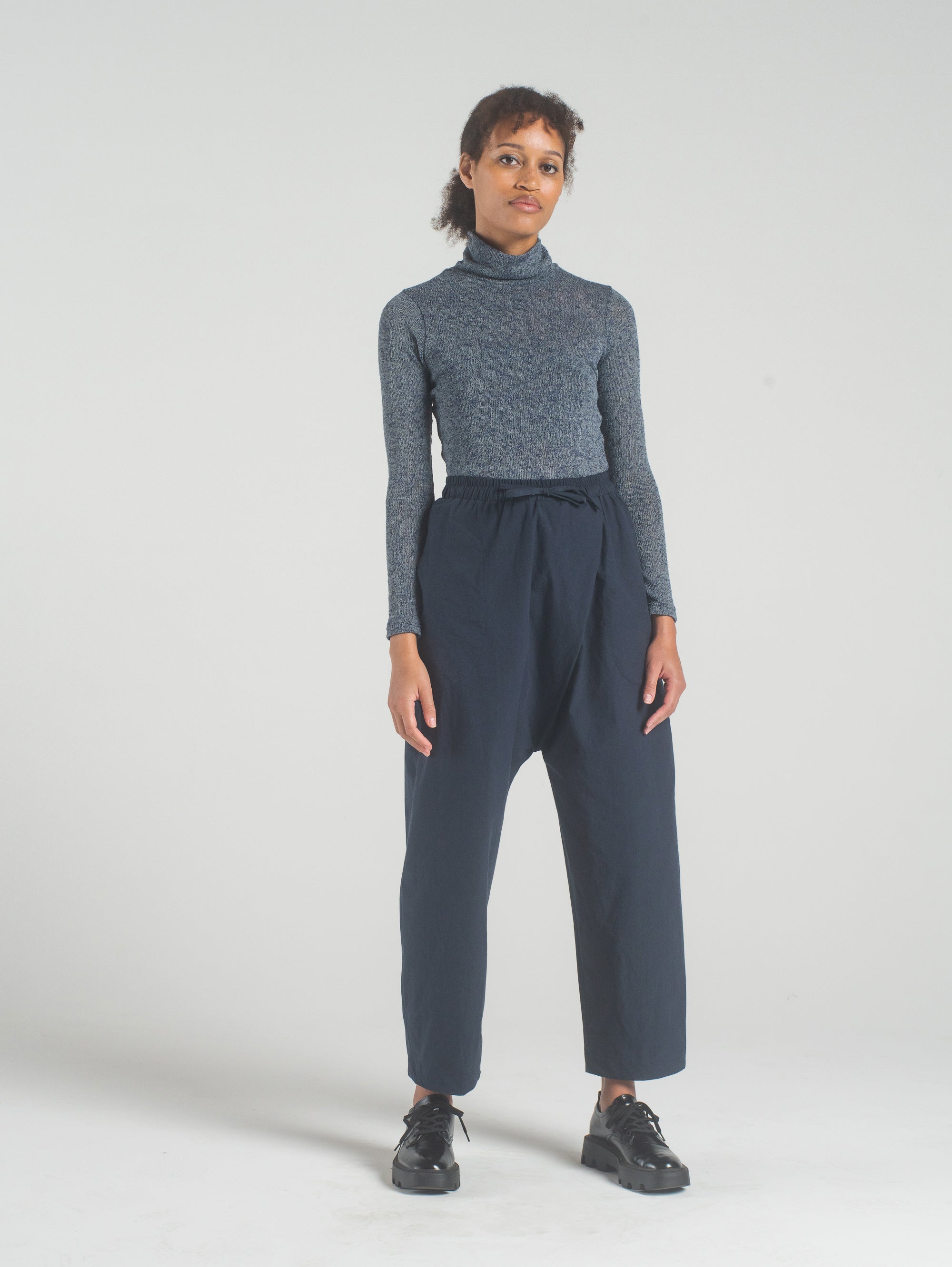 SAMPLE SALE - Nuria Pant in Navy - SMALL / STANDARD