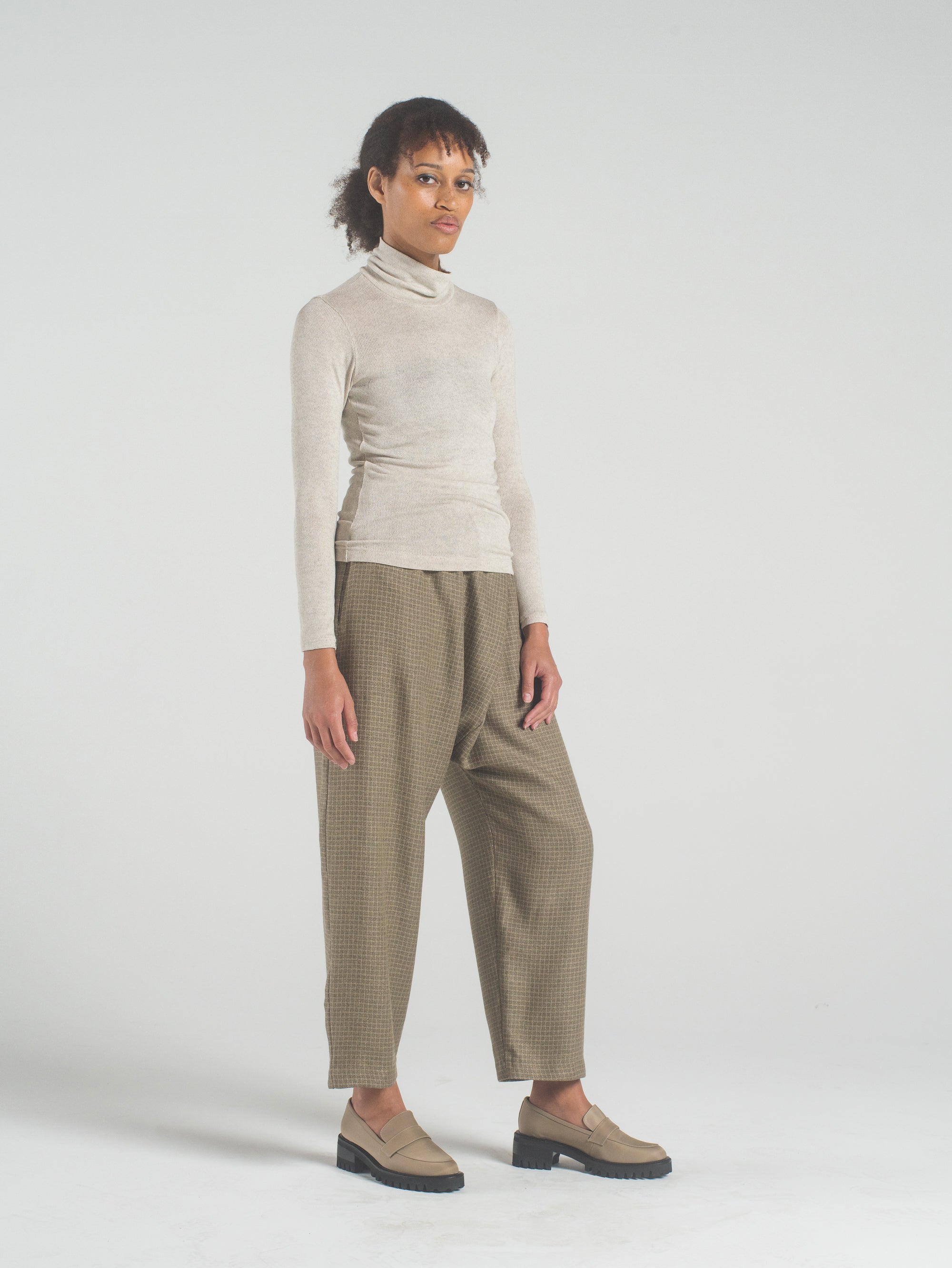 SAMPLE SALE - Delfina Turtleneck in Oyster Knit - SMALL