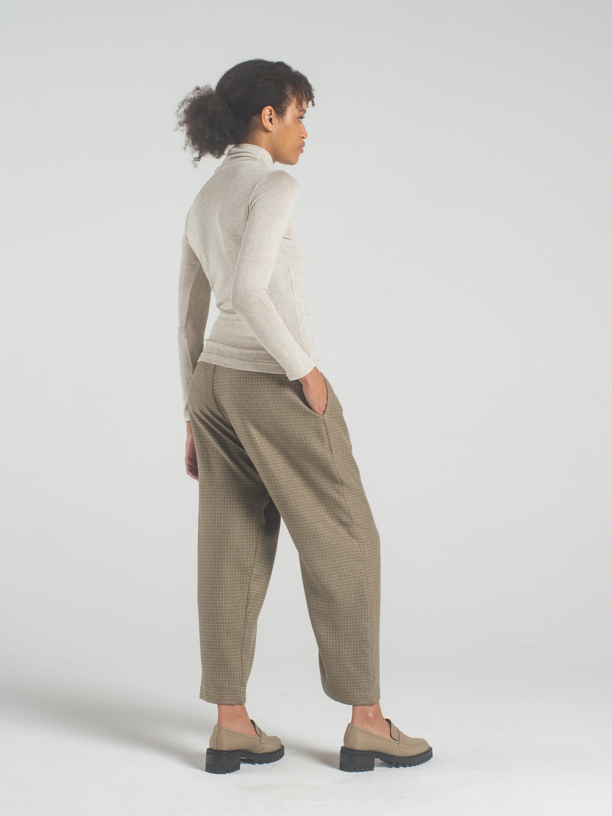 SAMPLE SALE - Delfina Turtleneck in Oyster Knit - SMALL