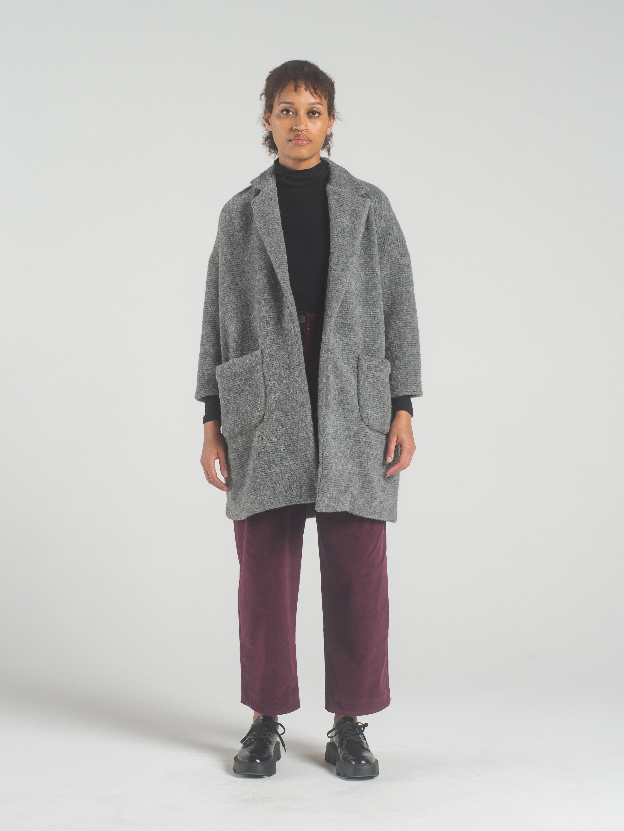 SAMPLE SALE - Anais Jacket in Heather Wool - LARGE