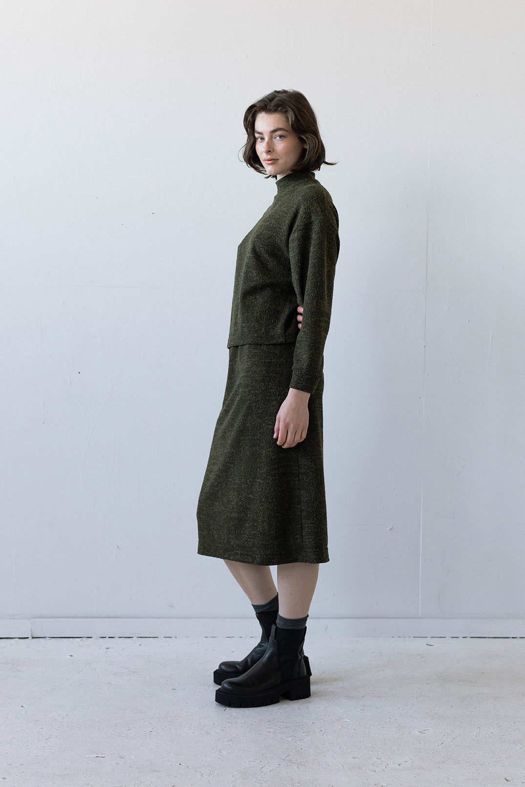 Mara Pullover in Moss Marl