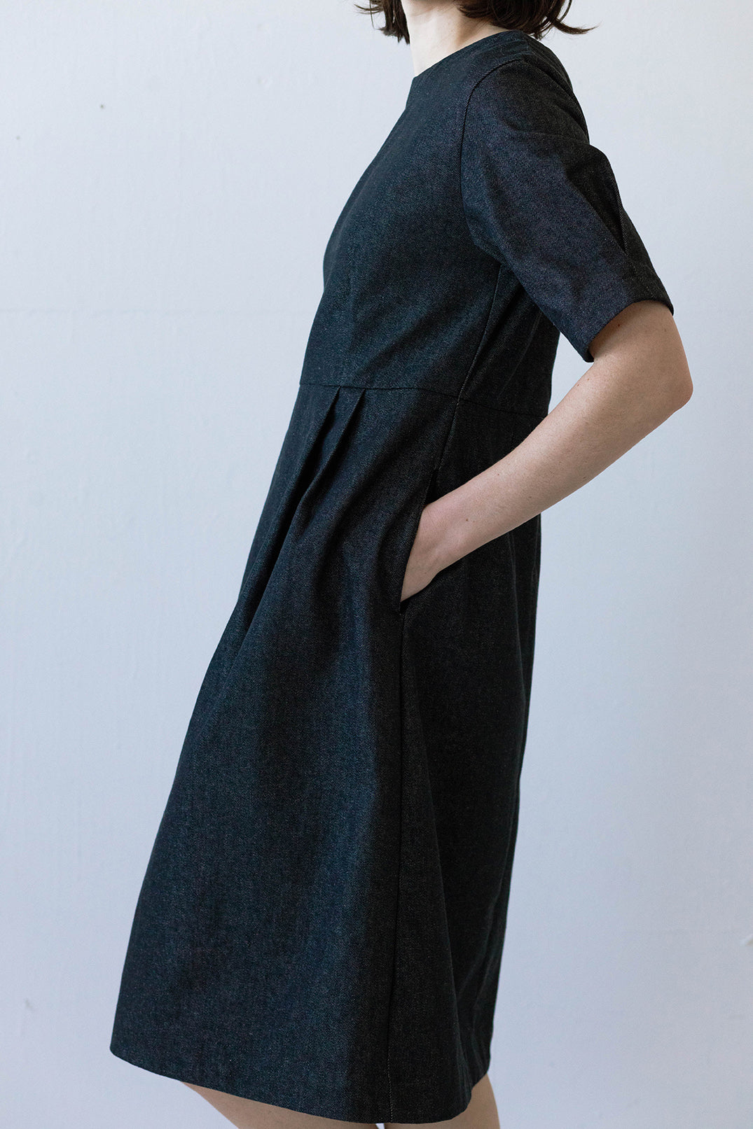 Milou Dress in Black Denim