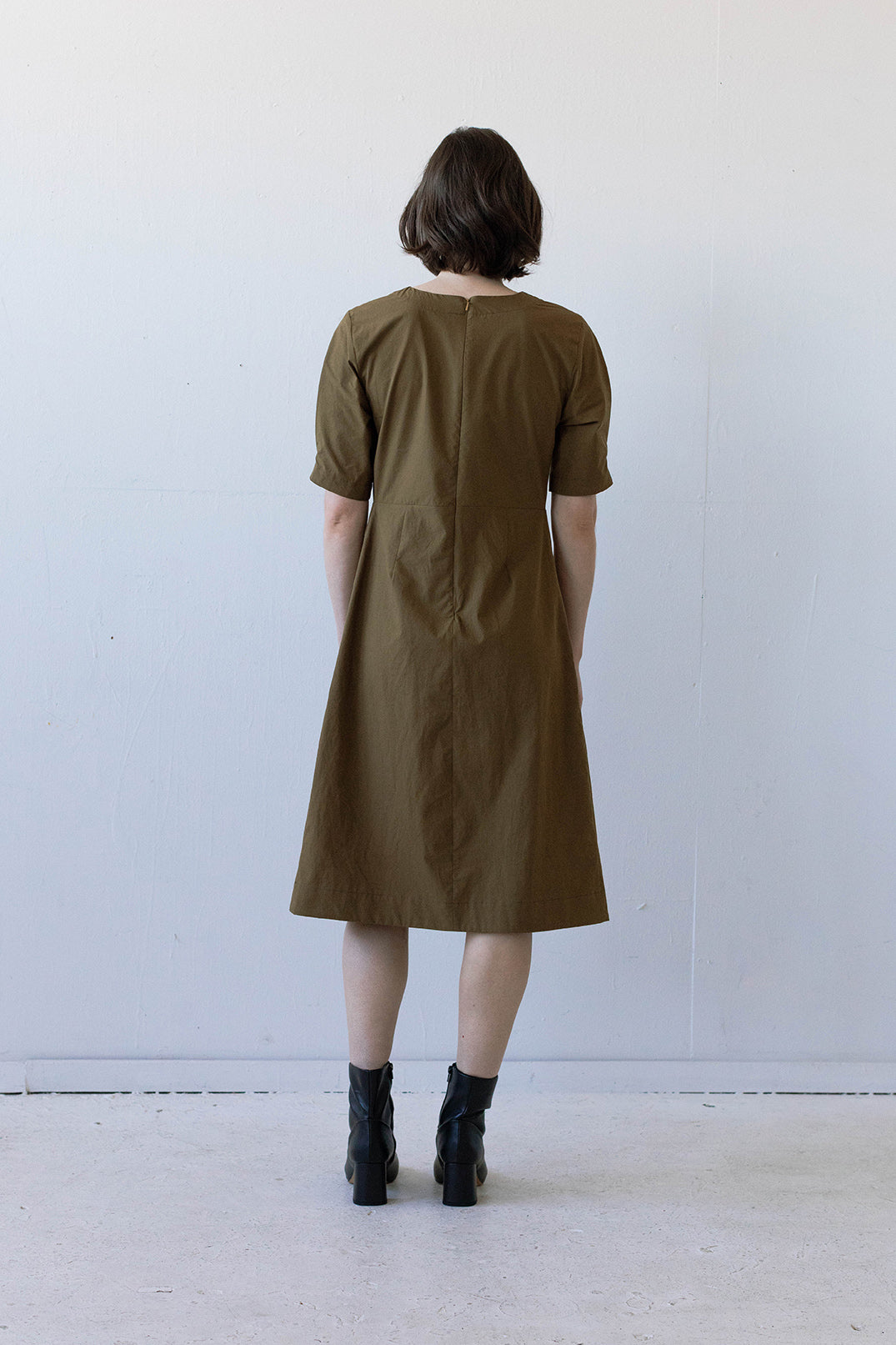 Milou Dress in Sepia Poplin
